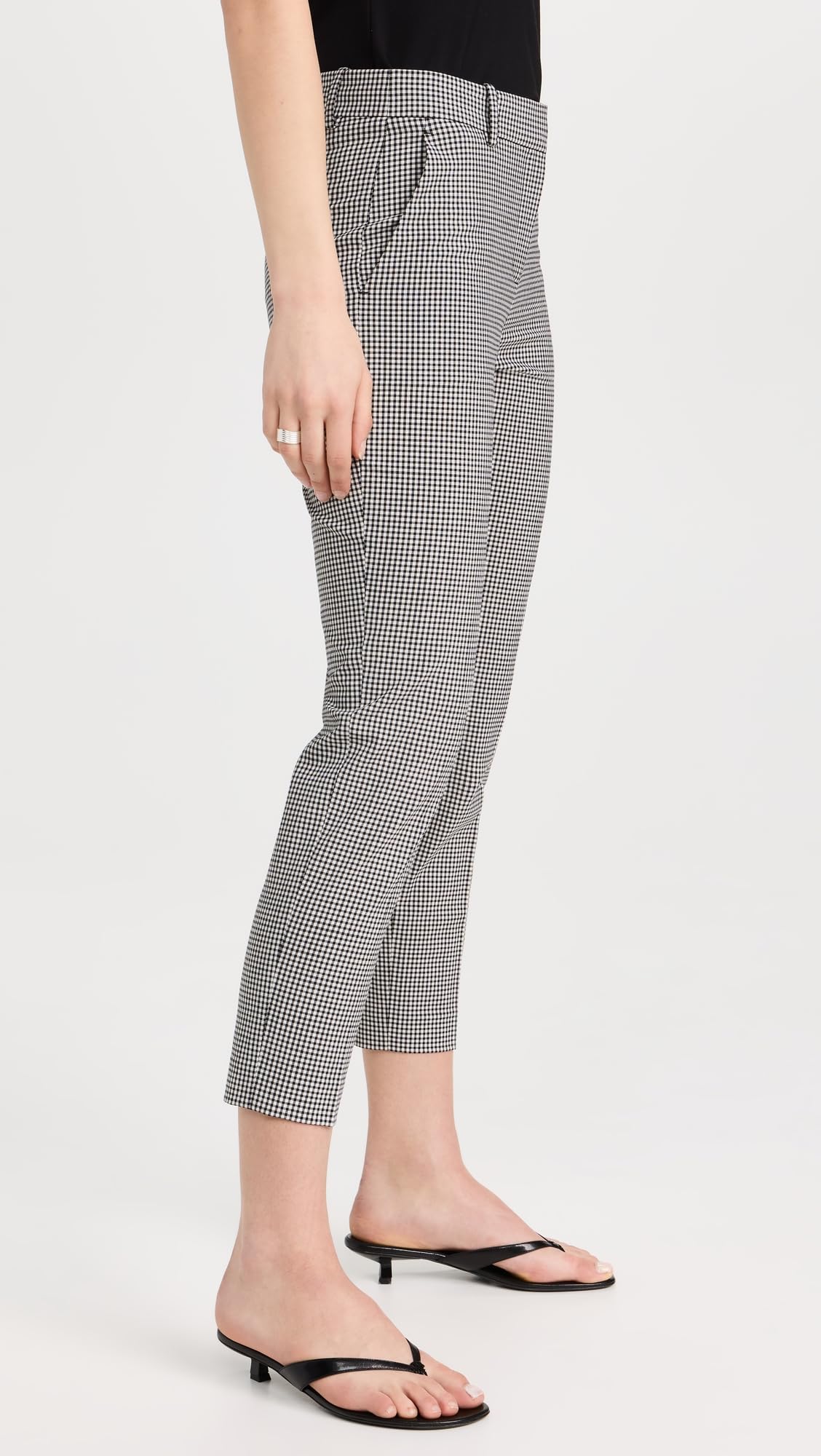 Theory Women's Treeca Tailor Check Pants - Slim Fit Office Trousers for Professional Women | Perfect for Business Casual, Workwear & Formal Occasions
