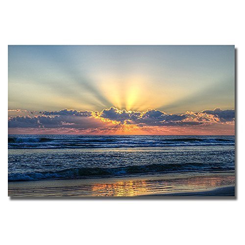 Radiant Dawn by Chuck Burdick - Premium Gallery-Wrapped Canvas Giclee Art Print (16x24 Inches) Ready to Hang - Modern Wall Decor for Living Room, Bedroom & Office