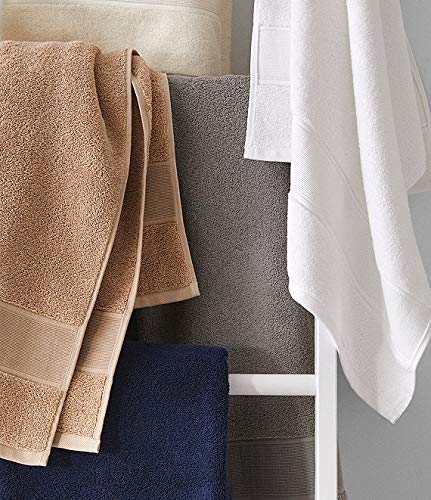 Ralph Lauren Sanders 6-Piece Luxury Bath Towel Set - Solid Tan/Light Brown - 2 Bath Towels, 2 Hand Towels, 2 Washcloths | Soft & Absorbent Cotton for Spa, Bathroom & Guest Room Decor
