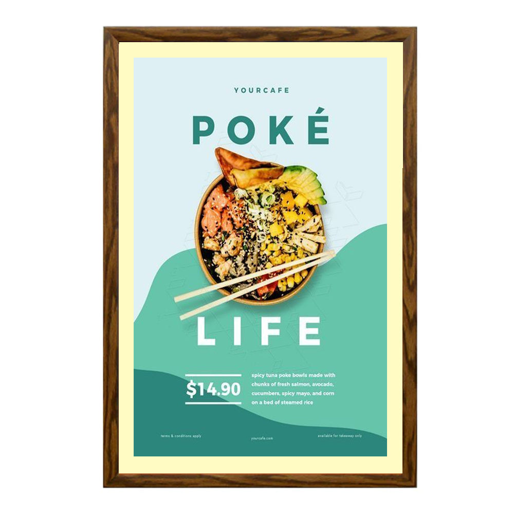 16x20 Designer Wood Snap Frames for Posters - 2 Wide Matboard Included - Perfect for Home Decor, Office Displays & Art Gallery Exhibitions