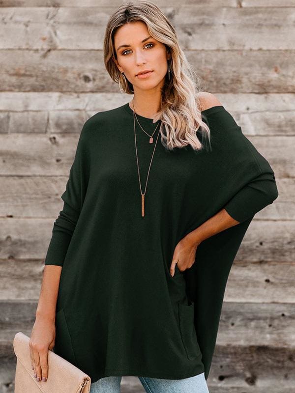 Lovevop Women's Crew Neck Solid Long Sleeve T-Shirt - Casual Basic Tee for Everyday Wear, Work, and Layering