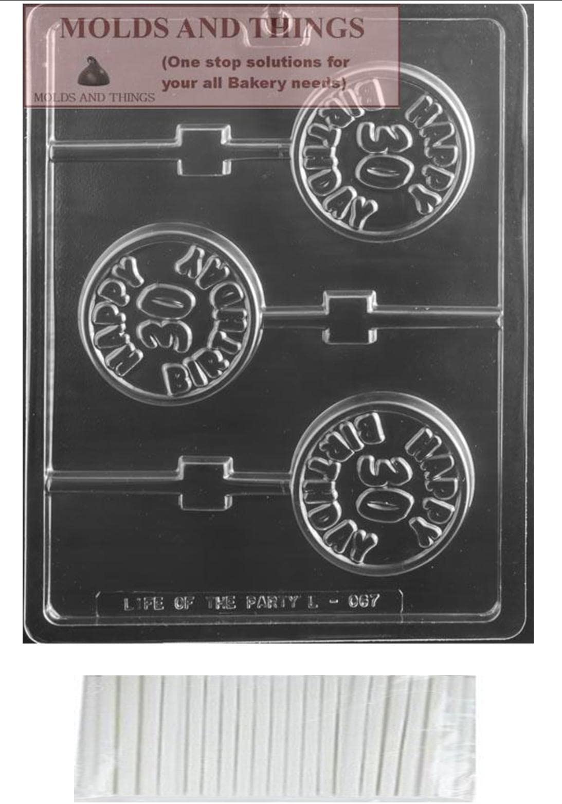 30th Birthday Chocolate Candy Mold Set - Numbers & Letters for Lollipops, Cookies & Cake Decorations | Includes Molding Instructions | Perfect for DIY Desserts, Party Favors & Baking Gifts