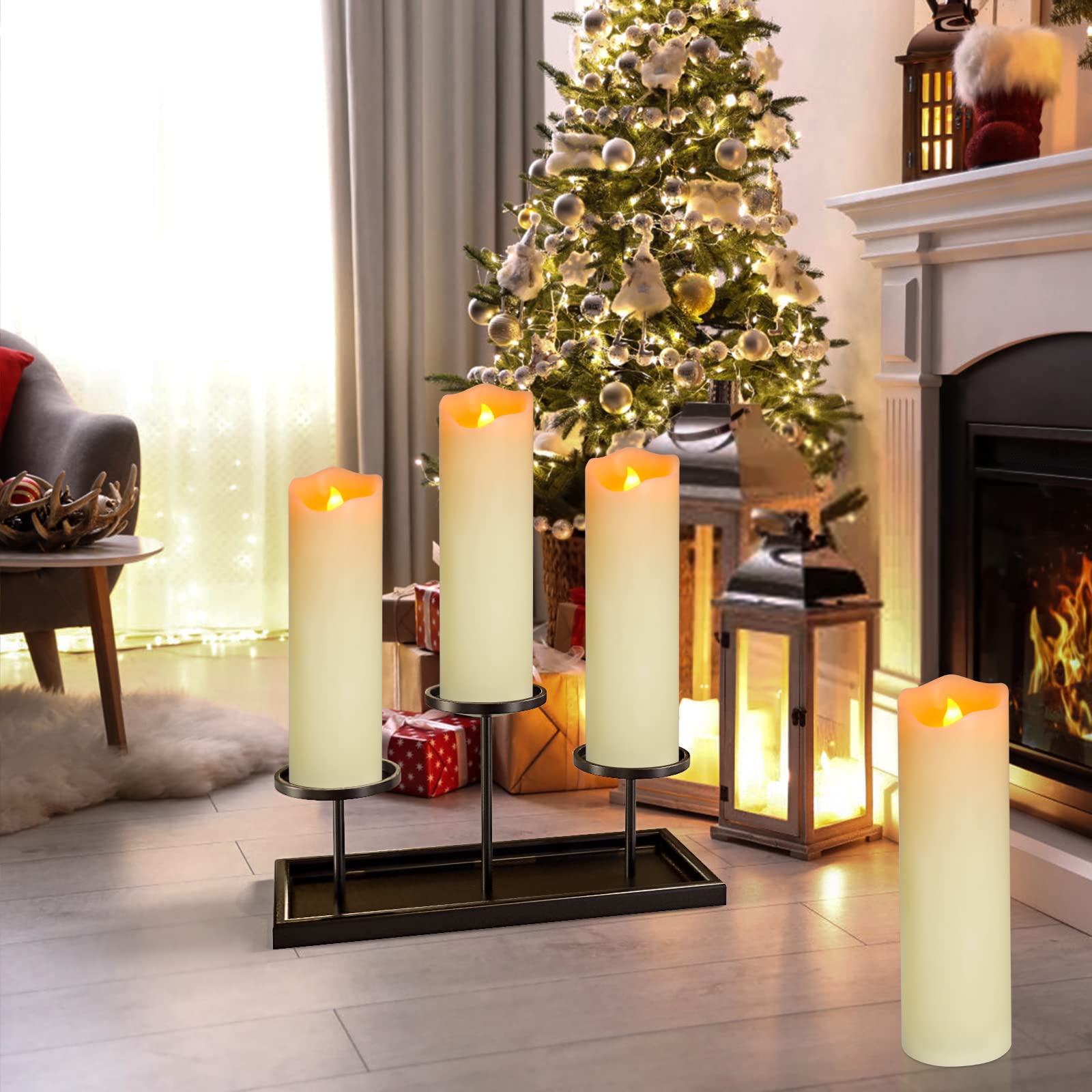 Flameless LED Candles with Remote - Set of 2 for Home Decor & Parties
