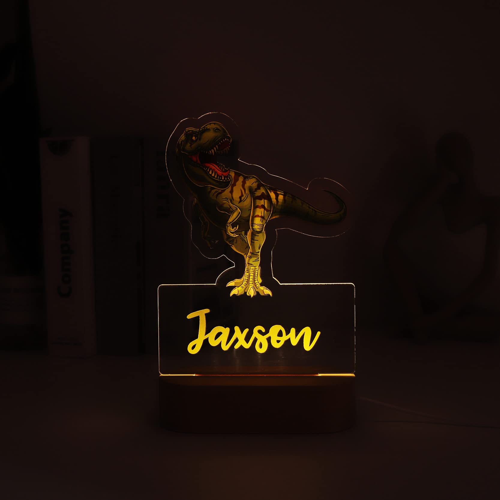 Custom Dinosaur Lamp - LED T-Rex Night Light for Kids Room, Dinosaur Themed Bedroom Decor, Unique Birthday Gift for Boys & Girls | Perfect for Nursery, Playroom, and Kids Bedtime Lighting