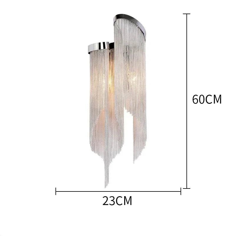 Elegant Aluminum Fringed Chandelier - Timeless Modern Lighting Fixture for Dining Room, Bedroom & Living Room Decor