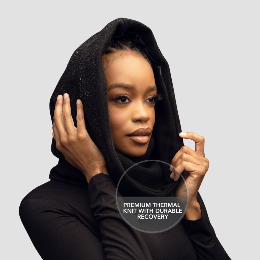 Waterproof Satin Lined Hairbrella Infinity Rain Scarf - Stylish Hair Protection for Rainy Days & Outdoor Activities