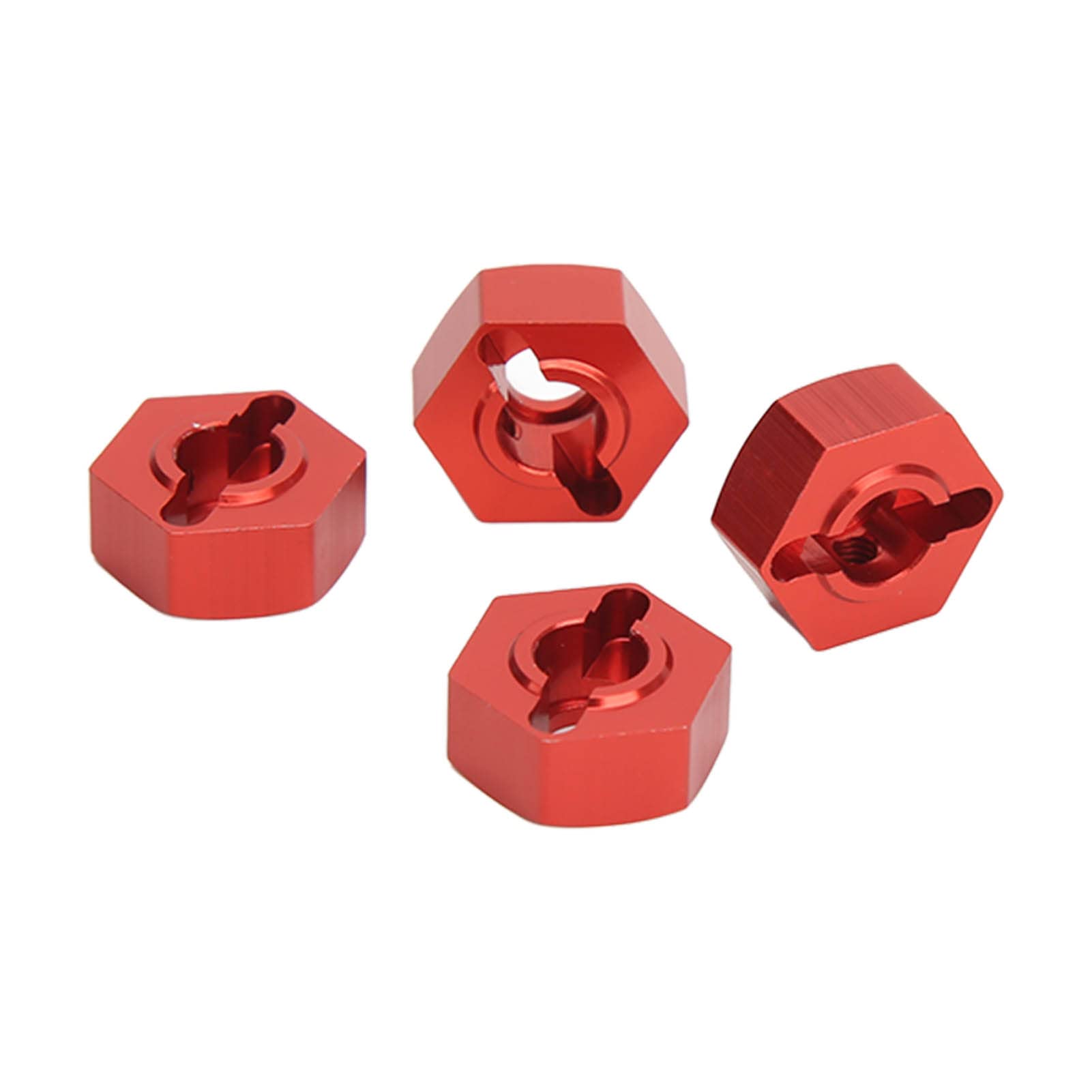 Kadimendium 14mm Wheel Hex Hub - Universal 1/10 RC Car Hex Wheel Drive Adapter (Red) - Perfect for Off-Road RC Trucks, Crawlers & Drift Cars