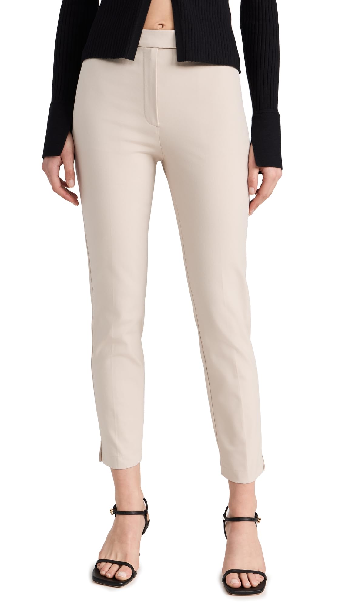 Theory Women's High Waisted Tapered Dress Pants - Slim Fit Professional Work Pants for Office, Business Meetings & Formal Occasions