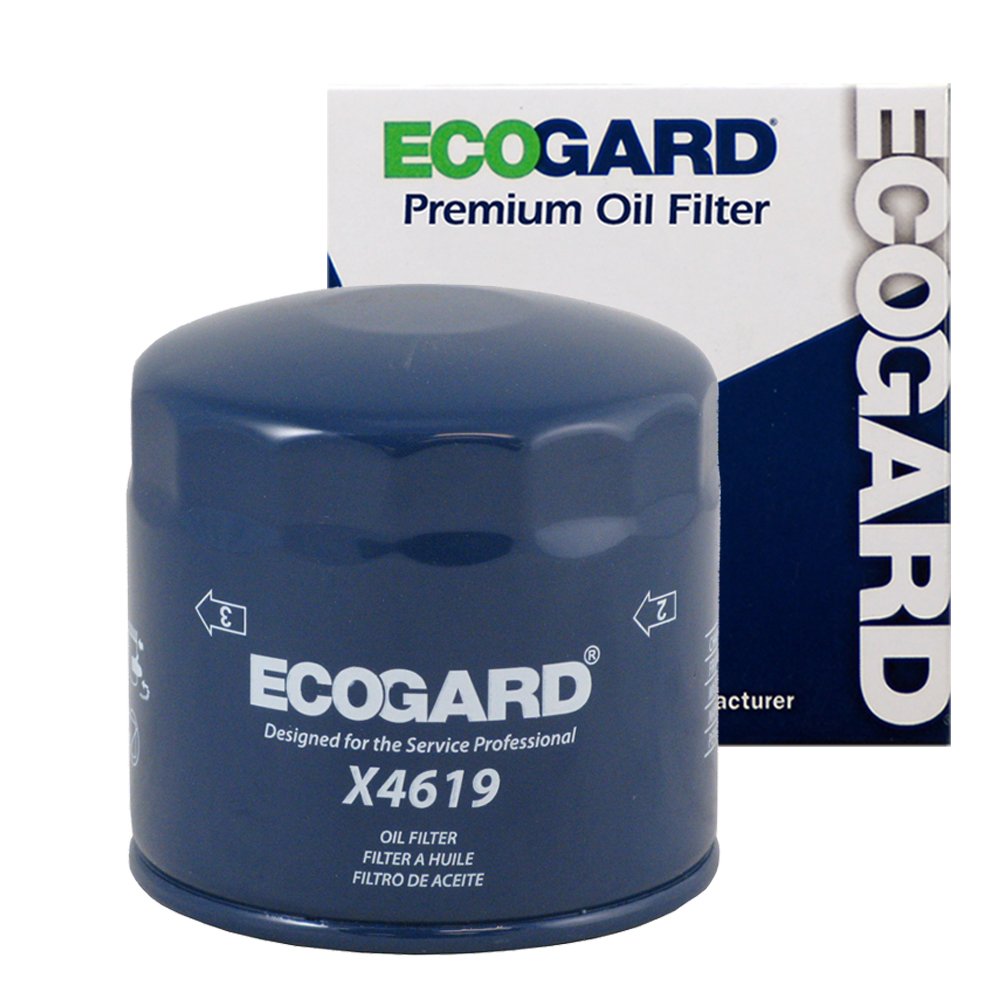 ECOGARD X4619 Premium Spin-On Engine Oil Filter for Conventional Oil - Compatible with Jeep Wrangler 2.5L (1987-1993), Wrangler 4.2L (1987-1990), Cherokee 4.0L (1987-1990), Comanche 4.0L (1987-1990) - Ideal for Oil Changes, Engine Protection & Off-Road Adventures