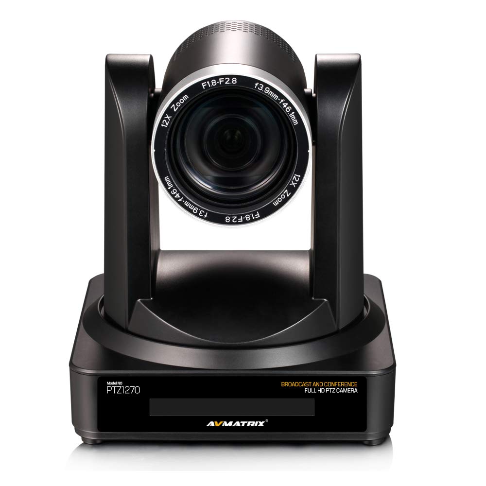 AVMATRIX PTZ1270 20X Professional PTZ Camera - 4K IP Streaming Camera with SDI/HDMI/USB 3.0, PoE Support & 3.5mm Audio - Ideal for Live Events, Church Broadcasts, Studio Productions and Video Conferencing
