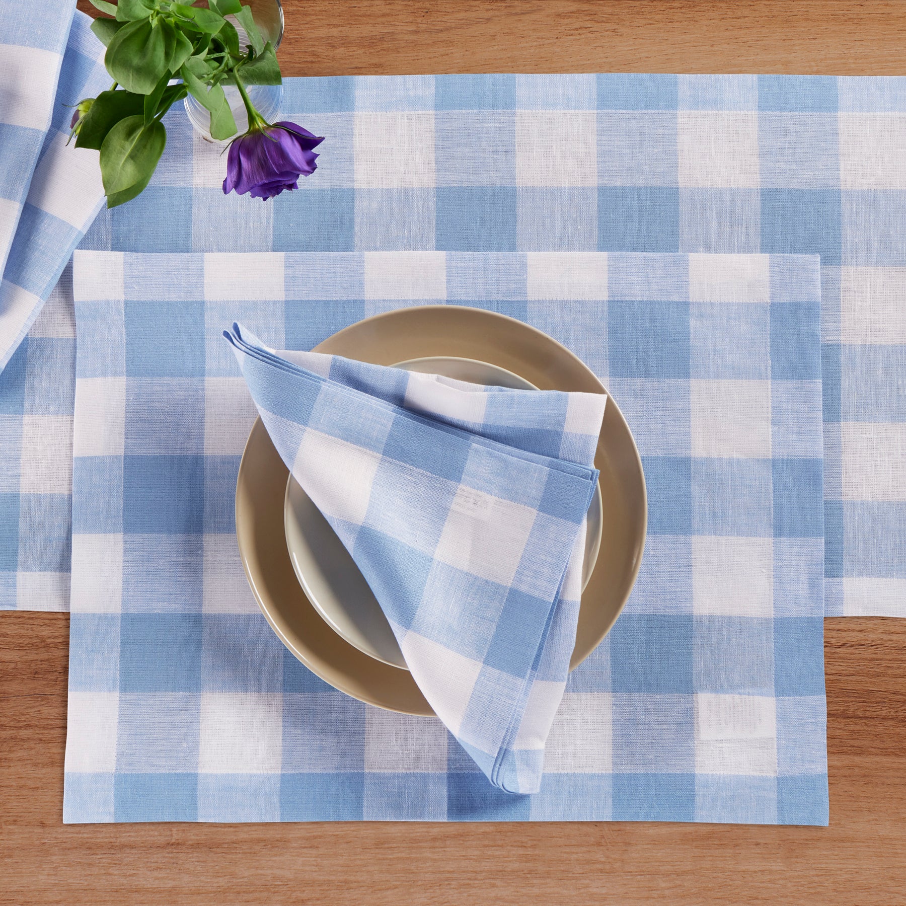 Buffalo Check Cotton Napkins - Set of 4 Premium Dinner Napkins for Farmhouse Dining, Holiday Table Setting & Rustic Home Decor