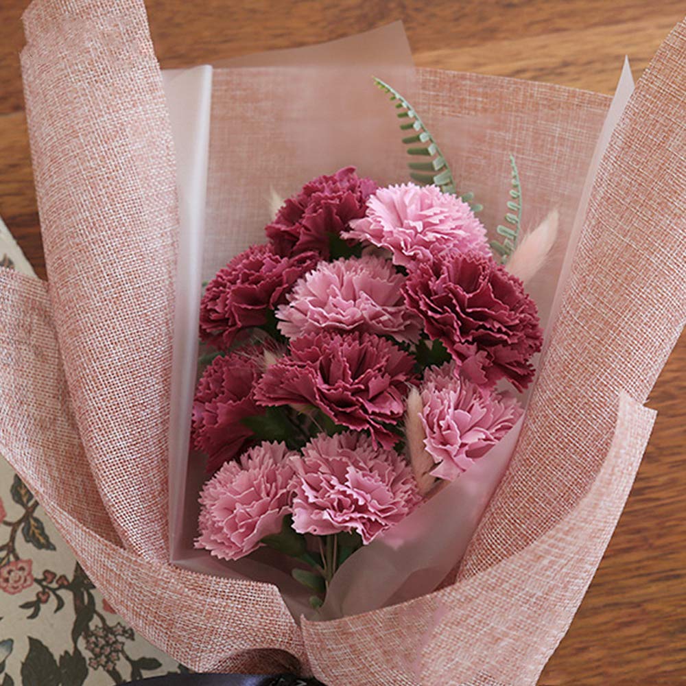 BBJ Korean Linen Flower Wrapping Paper Roll - 19.7