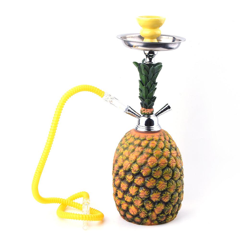 Premium Double Hose Pineapple Hookah Set - Stainless Steel Bowl & Durable Water Pipe with 2 Hoses for Shisha Smoking | Perfect for Parties, Lounges & Home Use
