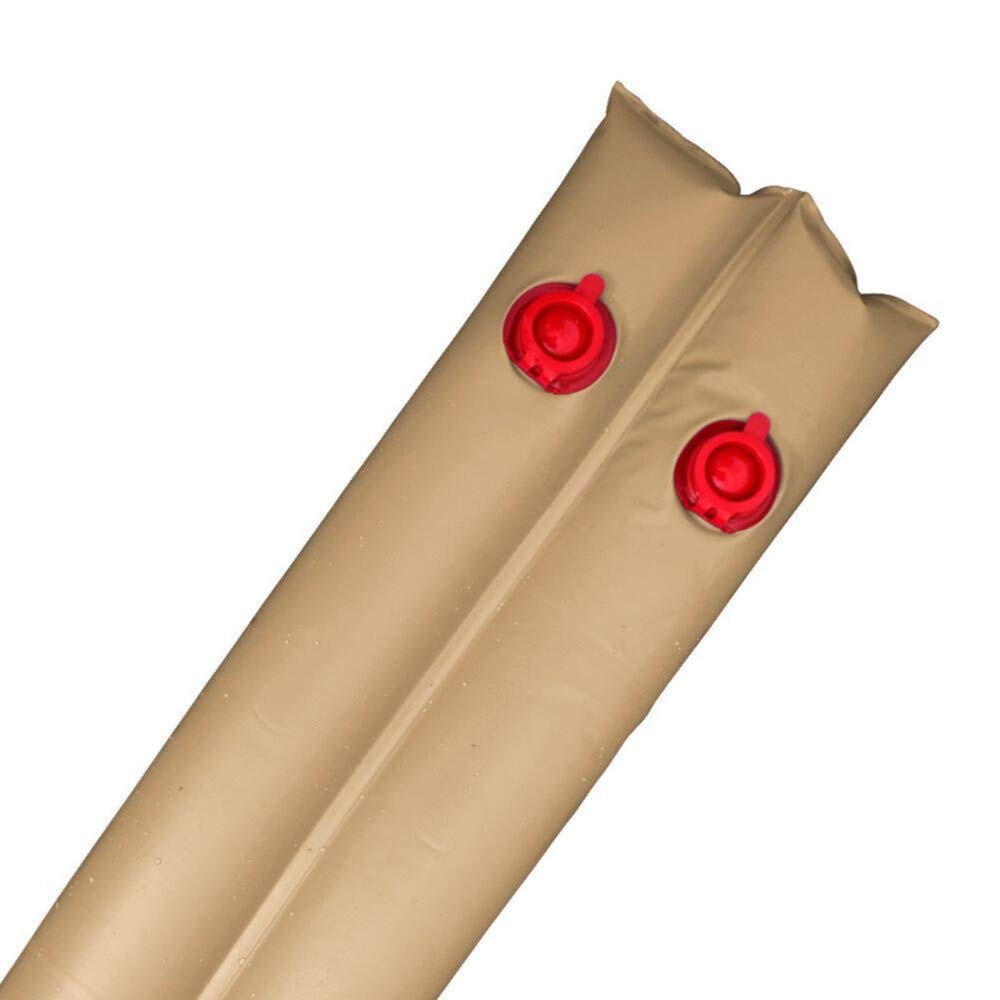 Harris Commercial-Grade In-Ground Pool Water Tubes - 24-Gauge UV-Protected Vinyl (8ft Super Duty Double Chamber, 12-Pack, Tan) | Heavy Duty Pool Flotation & Water Bags for Professional Pool Maintenance & Safety