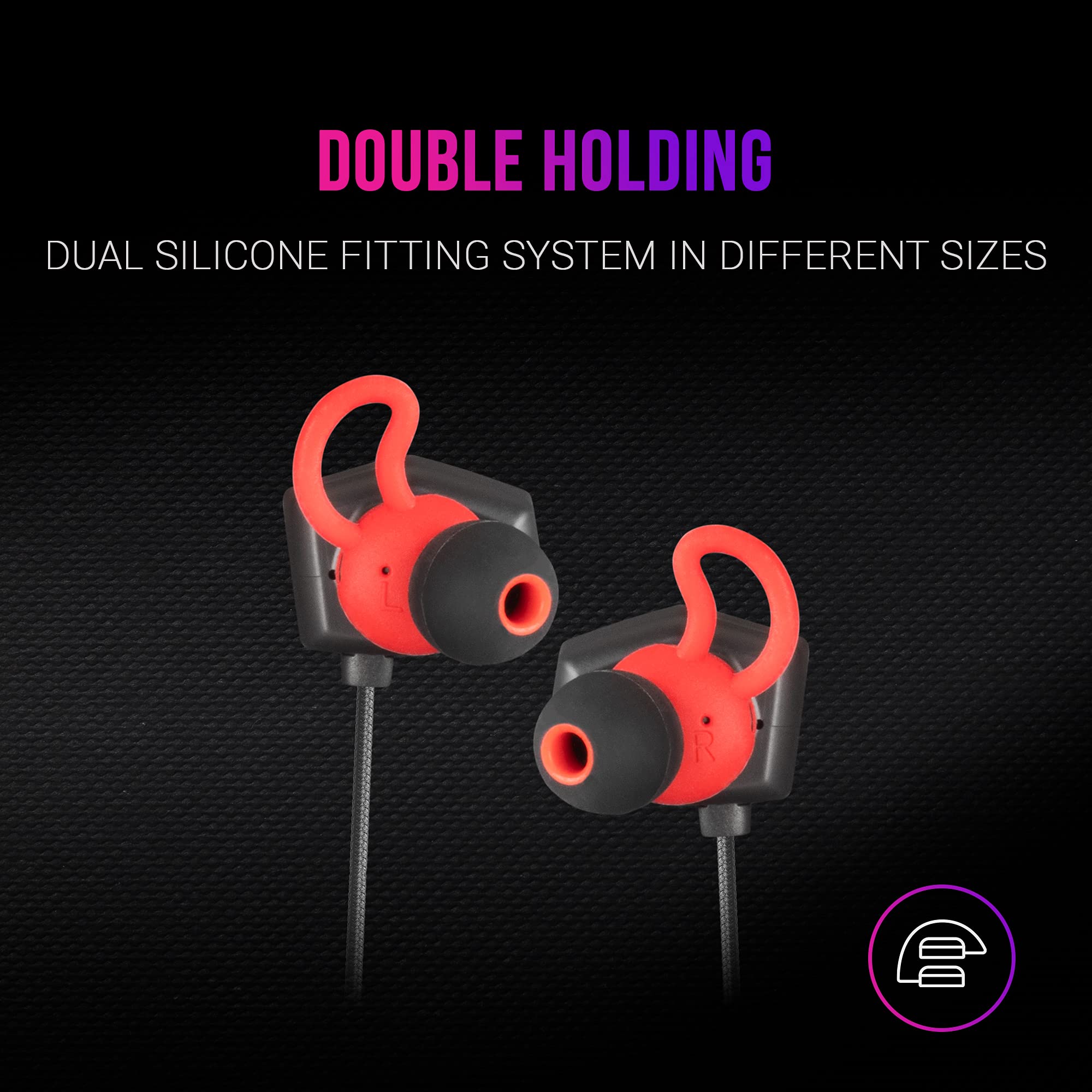 Mars Gaming MIHX Nero In-Ear Gaming Headset with Mic - Compatible with PS4, PS5, Xbox, Switch & PC - Lightweight Design for Long Gaming Sessions - Perfect for FPS, RPG & Online Multiplayer Games