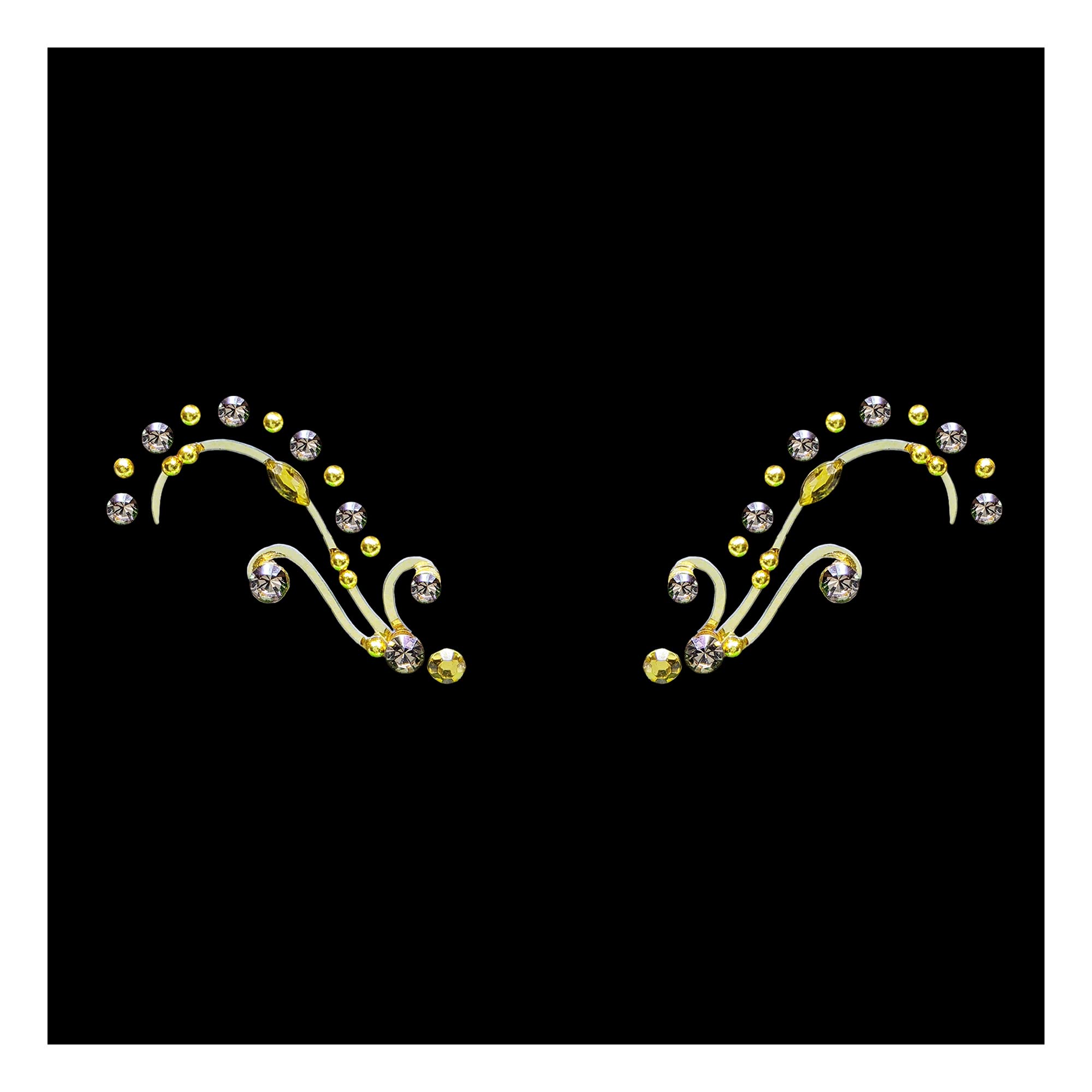 Comet Busters Face Gems - Glitter Eye Jewels for Rave Makeup, Festival Eye Decorations, Face Stickers & Bindi (JEWEYE001-1/JEWEYE020) - Perfect for Halloween, Cosplay & EDM Parties