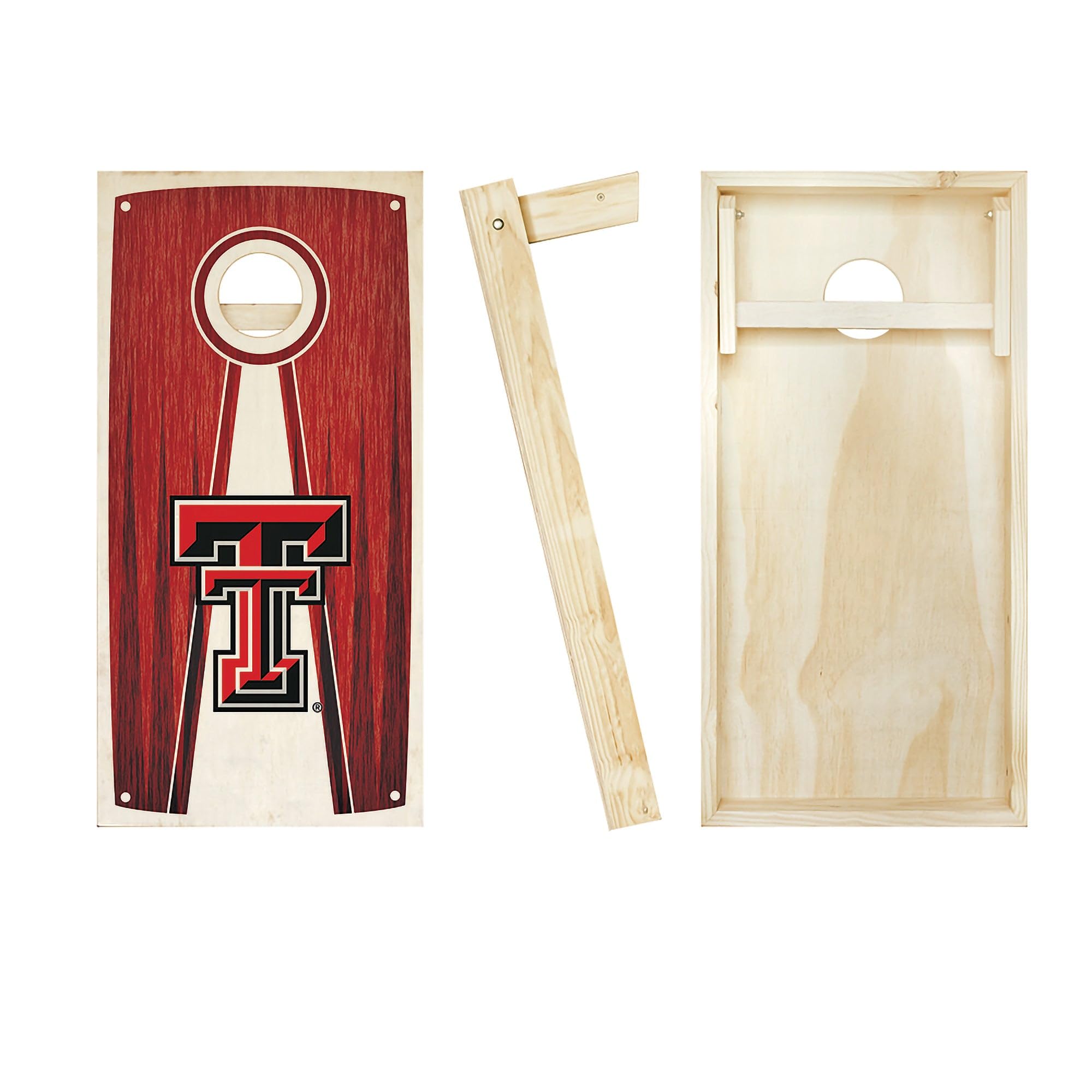 Skip's Garage Texas Pyramid Cornhole Board Set - 2 Boards & 8 Team Logo Bags - Premium Outdoor Game for Backyard, Tailgate Parties & BBQ Events - Choose Your Size + Accessories