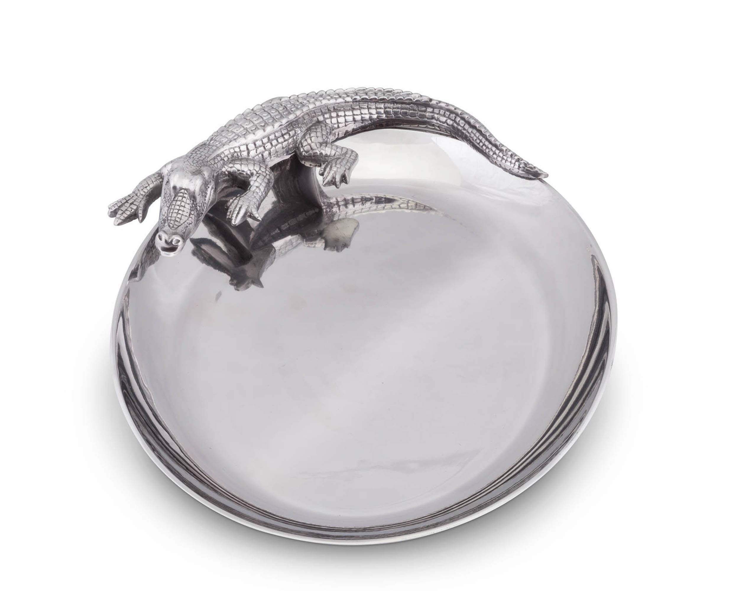 Arthur Court Designs Aluminum Alligator Oval Serving Platter - 14
