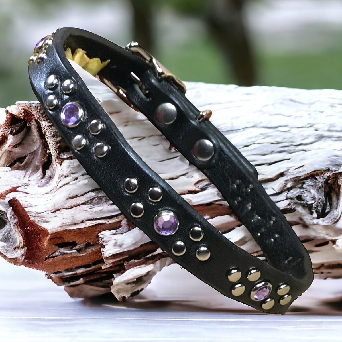 Premium Flora Leather Dog Collar - Adjustable & Stylish Pet Collar for Small Medium Large Dogs - Perfect for Daily Walks, Training & Outdoor Adventures