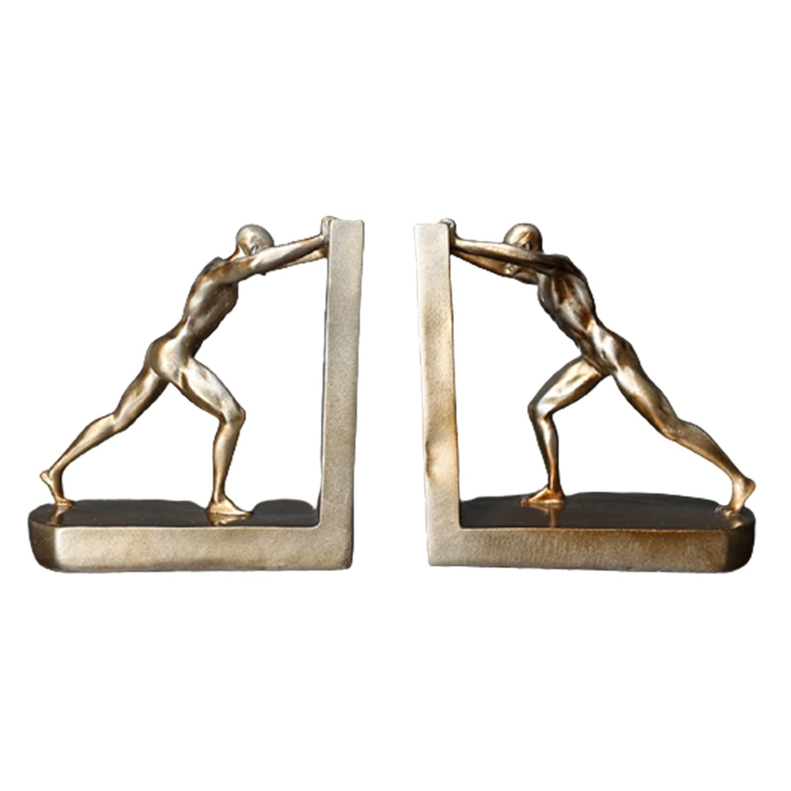 TOMYEUS Decorative Bookends for Shelves - Non-Skid Heavy Duty Resin Book Holders, Handmade Crafts for Home & Office Bookshelf Organization - Perfect for Study Rooms, Libraries and Workspace Decor