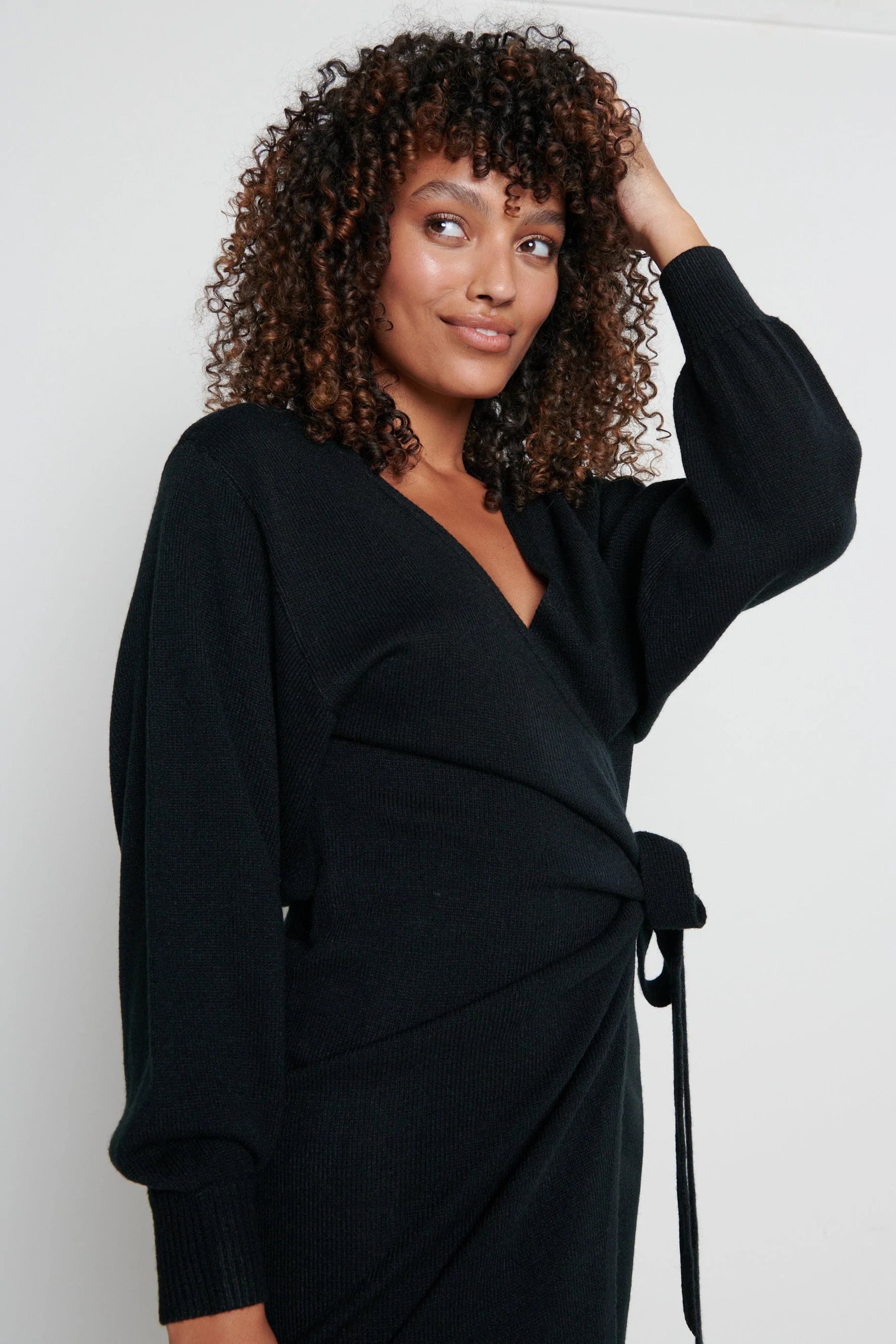 Beau Wrap Midi Dress for Women - Flattering V-Neck Summer Casual Dress with Belt - Perfect for Beach, Vacation, and Date Night Outfits