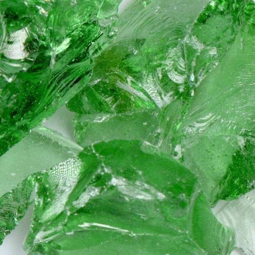 Premium American Crystal Green Medium Landscape Glass - 25 lbs for Garden Decor, Aquariums & DIY Crafts
