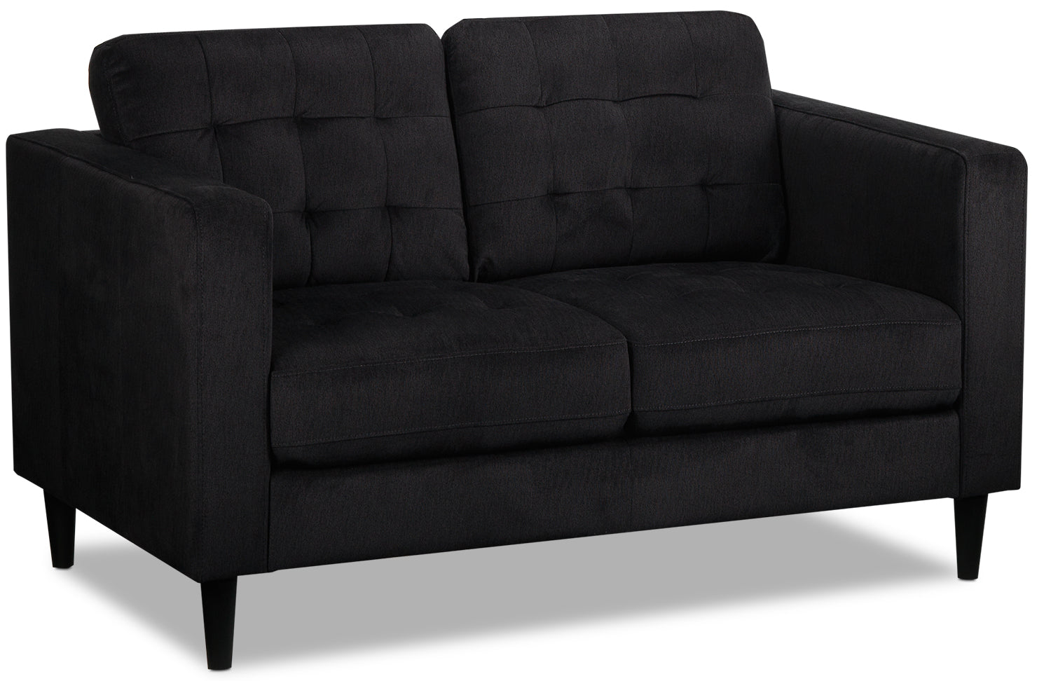 Modern Anthena Sofa Set with Loveseat and Chair - Charcoal Gray Fabric for Living Room, Lounge, and Home Theater Comfort