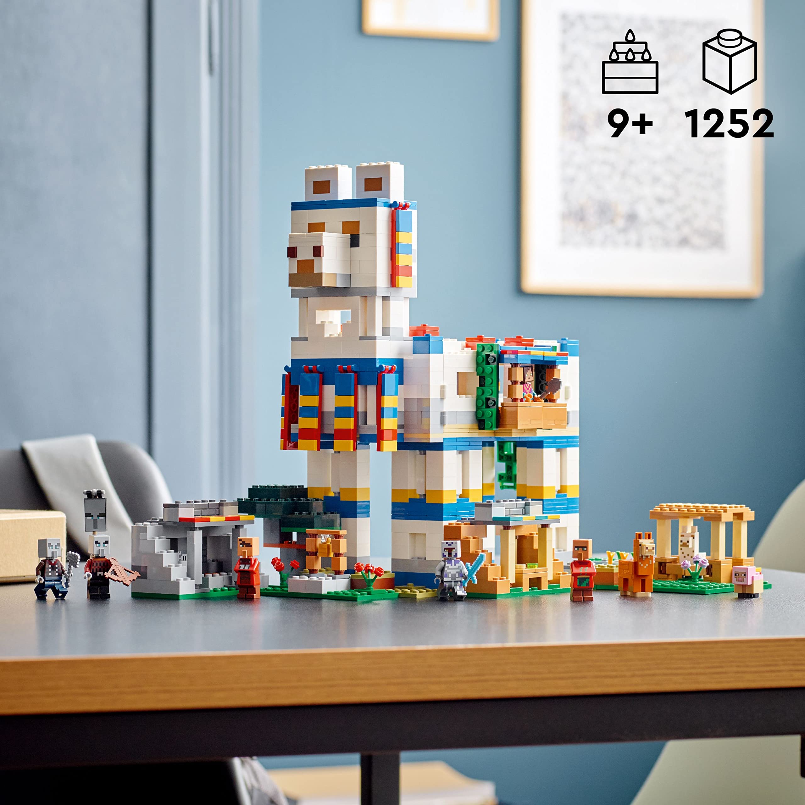 LEGO Minecraft The Llama Village Farm House Building Set 21188 - Creative Construction Toy for Kids Ages 9+ with 6 Customizable Buildings & Minifigures | Perfect Gift for Boys & Girls | Build Your Own Minecraft Village Adventure for Play & Display