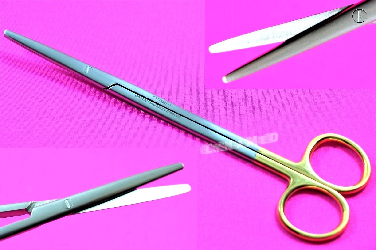 Premium 7-Inch German TC METZENBAUM Surgical Scissors with Tungsten Carbide Inserts - SuperSharp Precision for Medical, Veterinary & Crafting Use