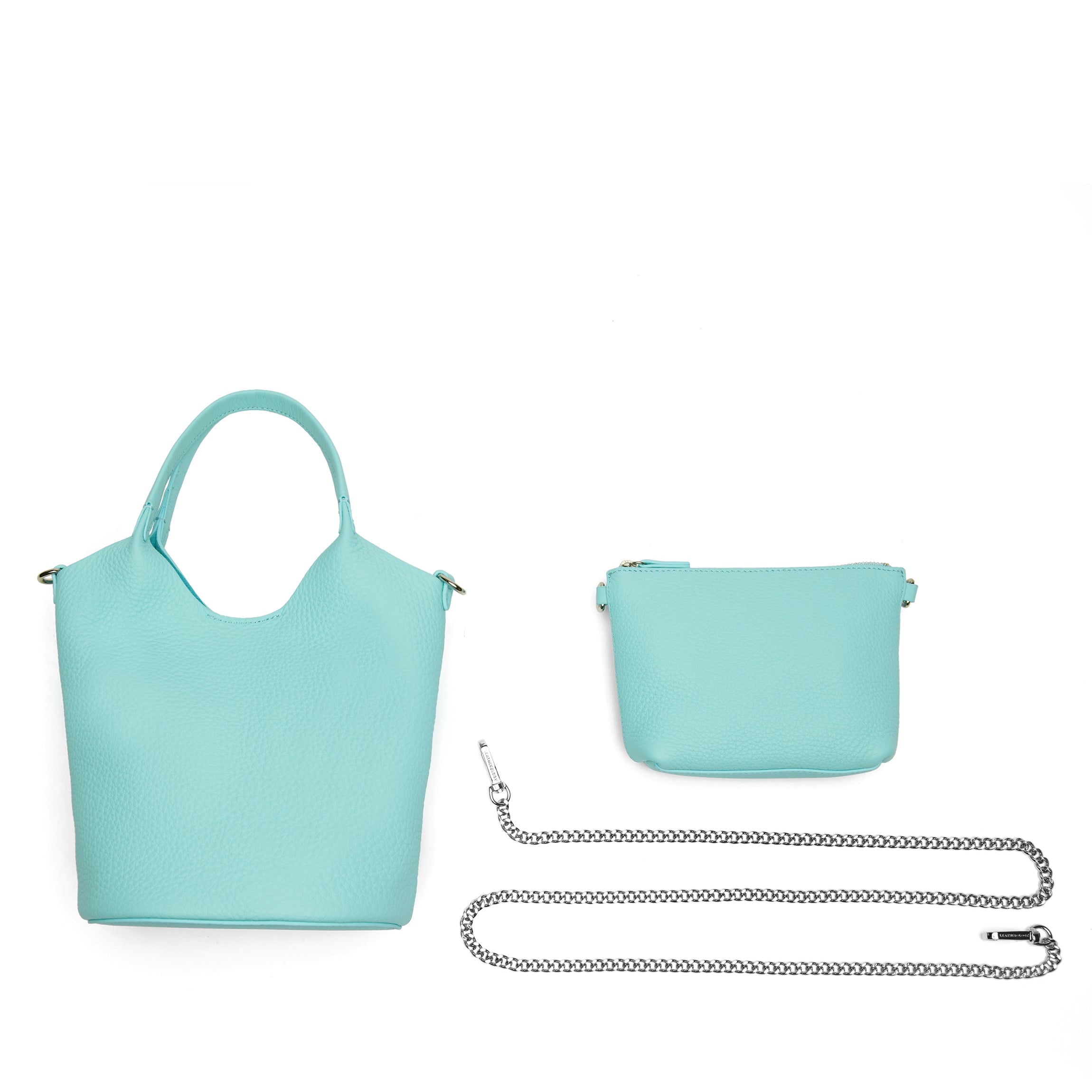 Mia Small Bucket Tote Bag in Celeste Blue - Stylish Crossbody Purse for Women, Perfect for Work, Travel & Everyday Use