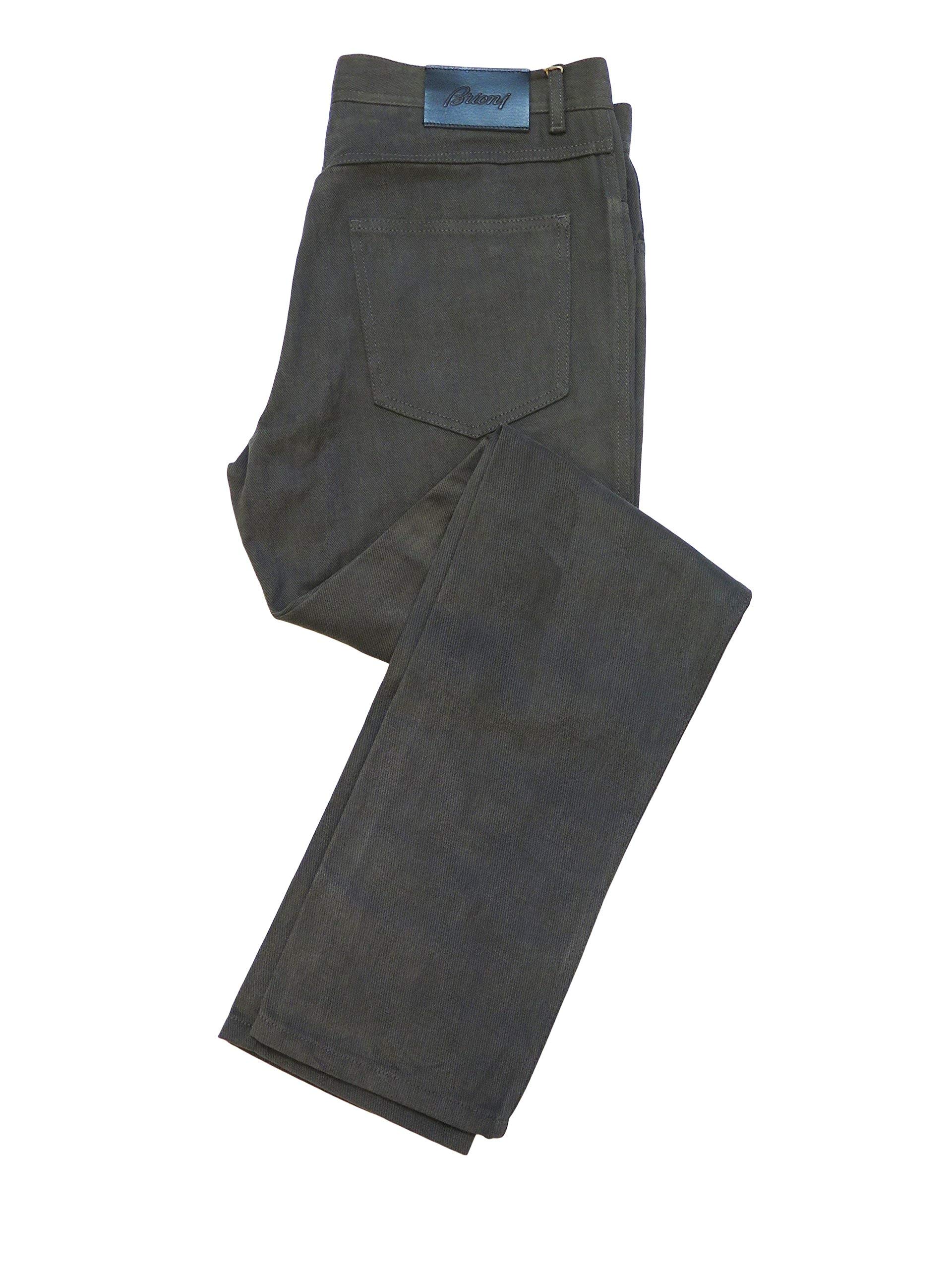 Brioni Gray Stelvio Twill Pants for Men | Premium Dress Pants for Business & Formal Occasions | Office Wear & Special Events
