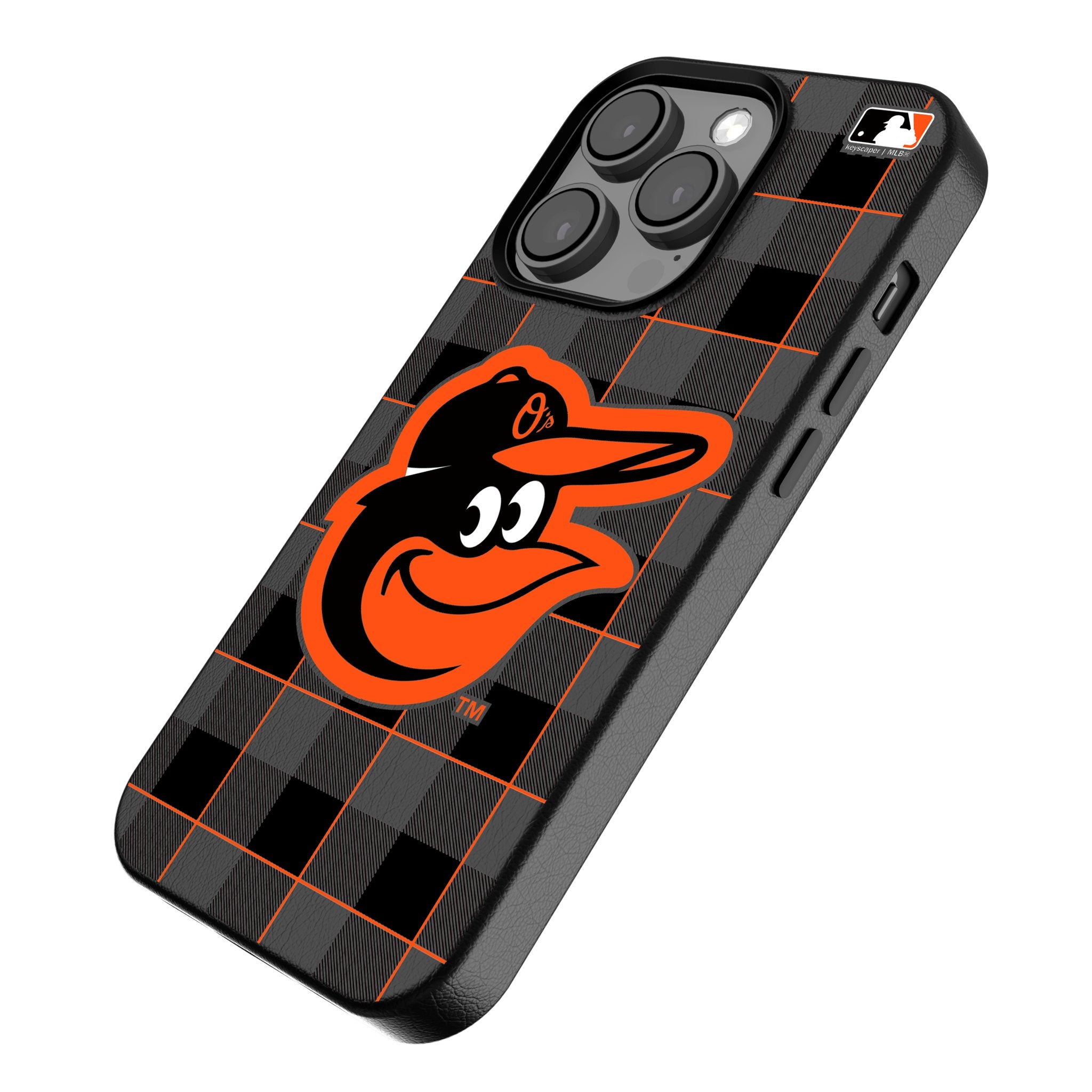 Baltimore Orioles Plaid MagSafe Compatible iPhone Case for iPhone 14/13/12/11 Pro Max - Durable Protective Cover for Baseball Fans, Perfect for Game Day & Everyday Use