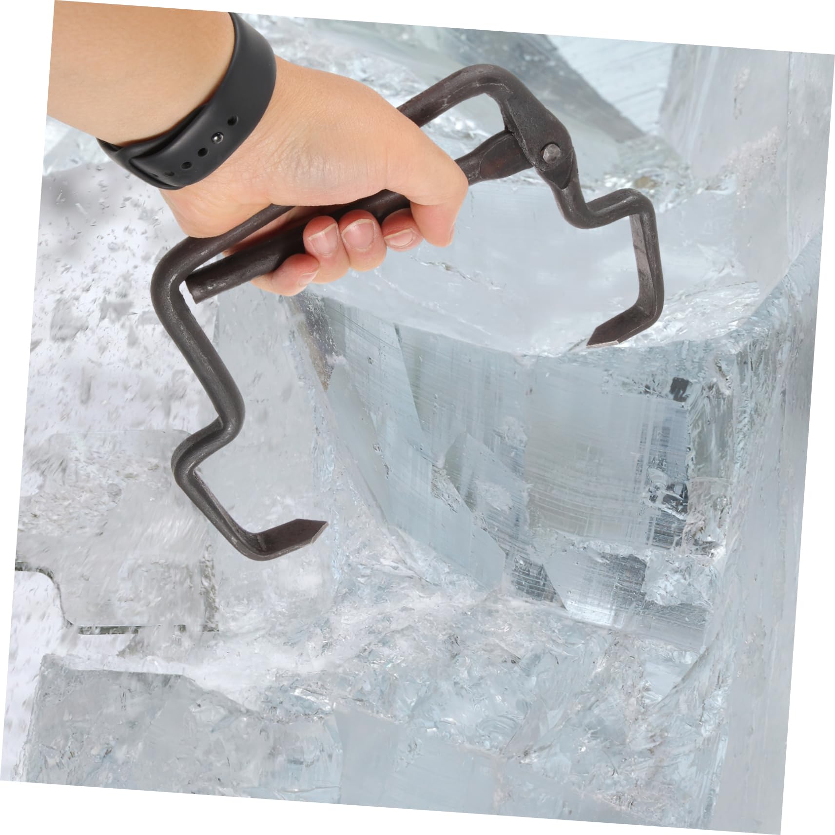 Heavy Duty Industrial Ice Statue Lifter - Reusable Ice Tong Tow Bar for Moving & Lifting Large Ice Blocks - Perfect for Ice Sculptures, Catering Events & Commercial Use