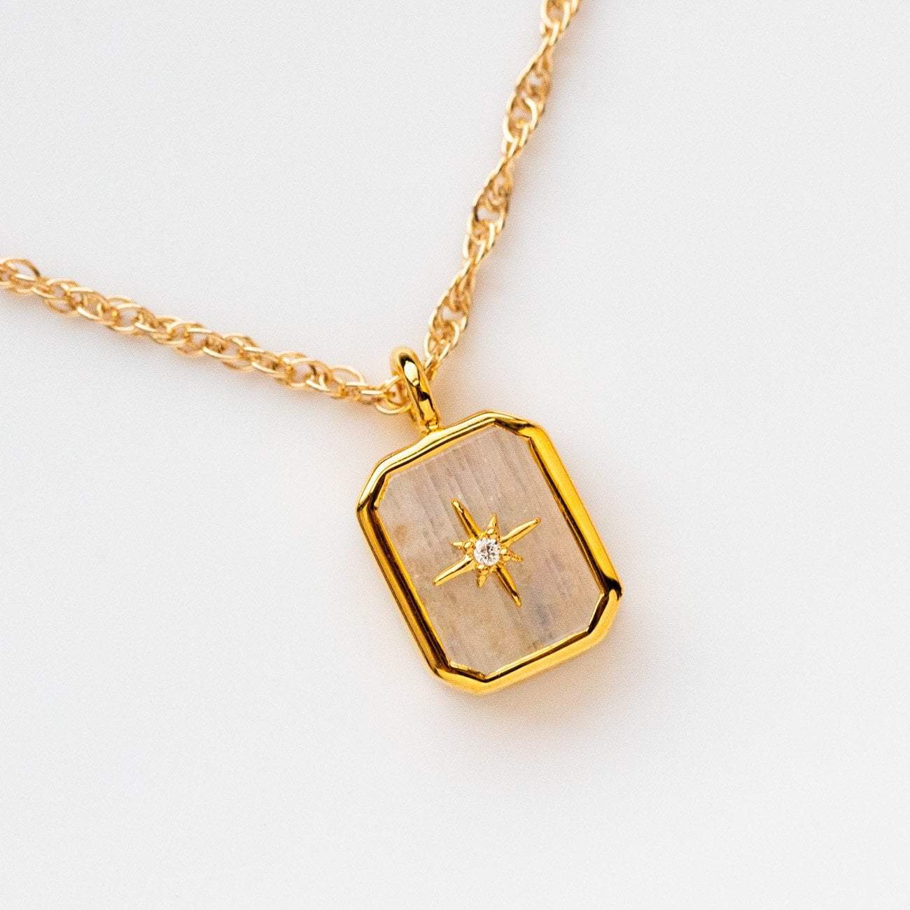 Rainbow Moonstone & Diamond Pendant Necklace - Manifest Your Dreams - Elegant Jewelry for Spiritual Healing, Meditation & Special Occasions