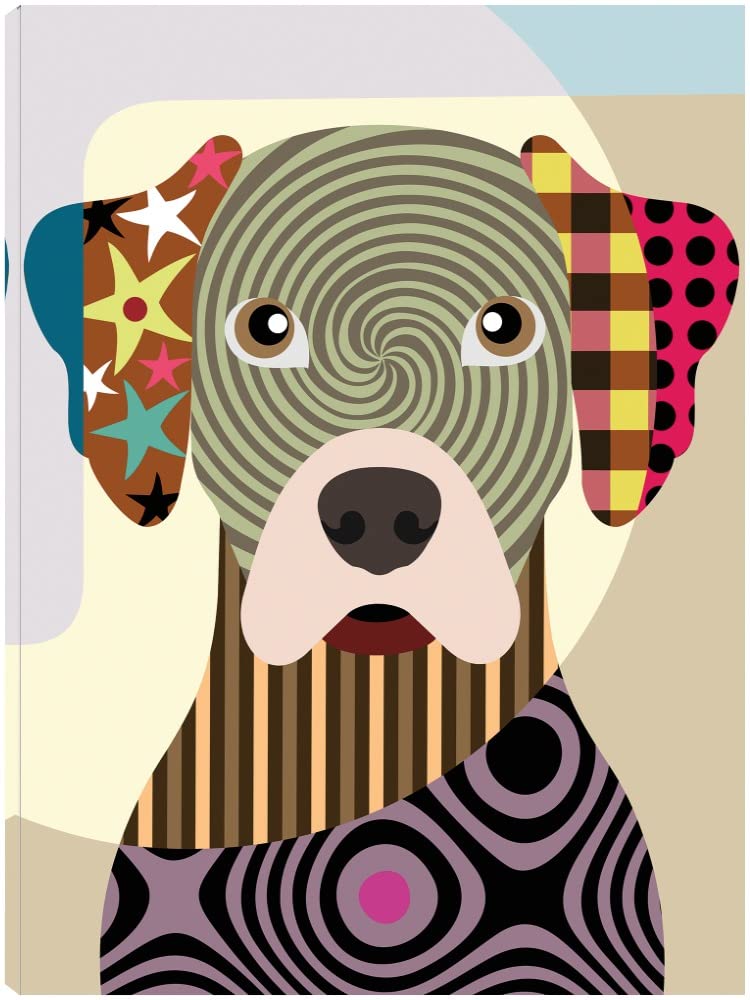 Premium Rhodesian Ridgeback Canvas Wall Art - Hand-Painted Dog Portrait by Artist Lanre Adefioye - 15x20 Inch Ready-to-Hang Home Decor for Living Room, Bedroom, Office & More - Perfect Gift for Dog Lovers & Pet Owners
