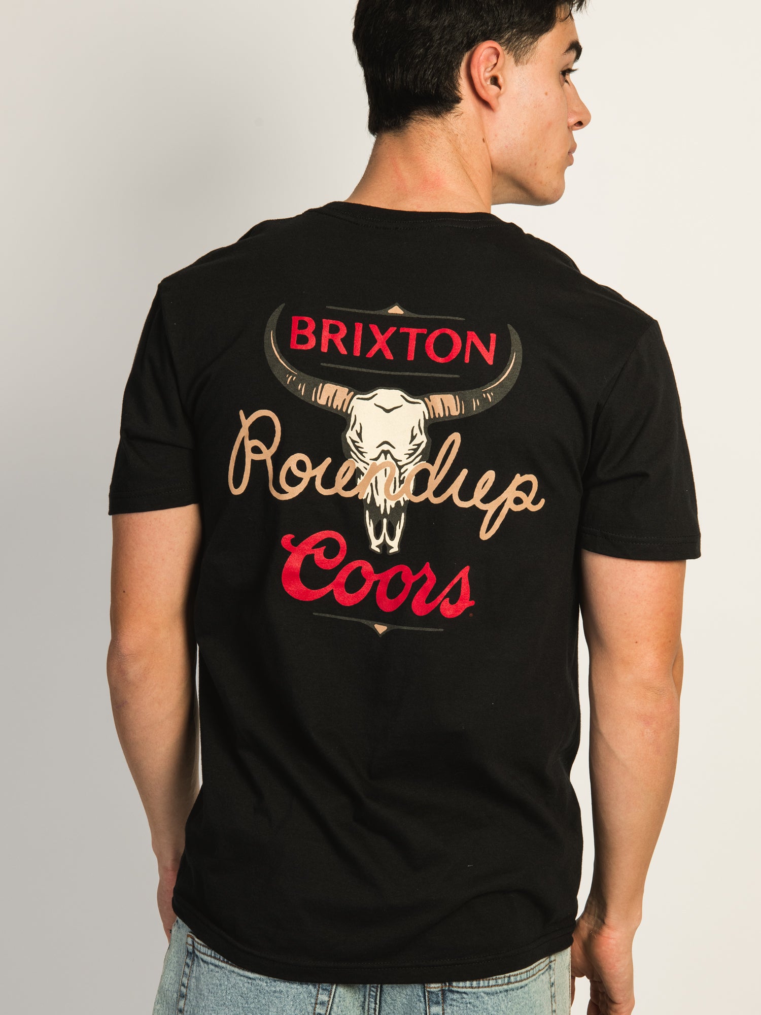 Brixton Coors Round Up T-Shirt for Men - Comfortable Cotton Tee for Casual Wear, Outdoor Activities, and Music Festivals