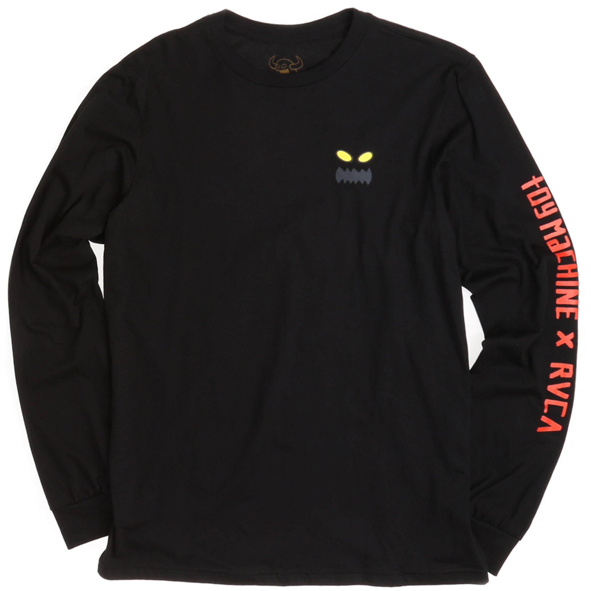 RVCA x Toy Machine Long Sleeve Graphic T-Shirt for Men - Black | Skateboarding & Streetwear Fashion