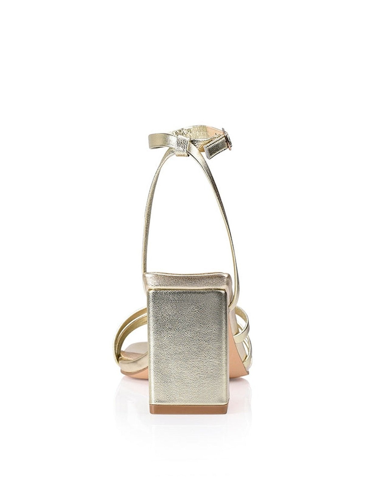 Tessie Block Heel Sandals - Soft Gold Metallic Women's Shoes | Comfortable & Stylish for Summer, Weddings & Parties