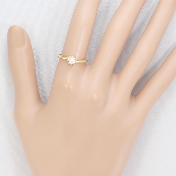 18K Yellow Gold Pearl Ring for Women - Elegant Pearl Jewelry for Engagement, Wedding & Special Occasions