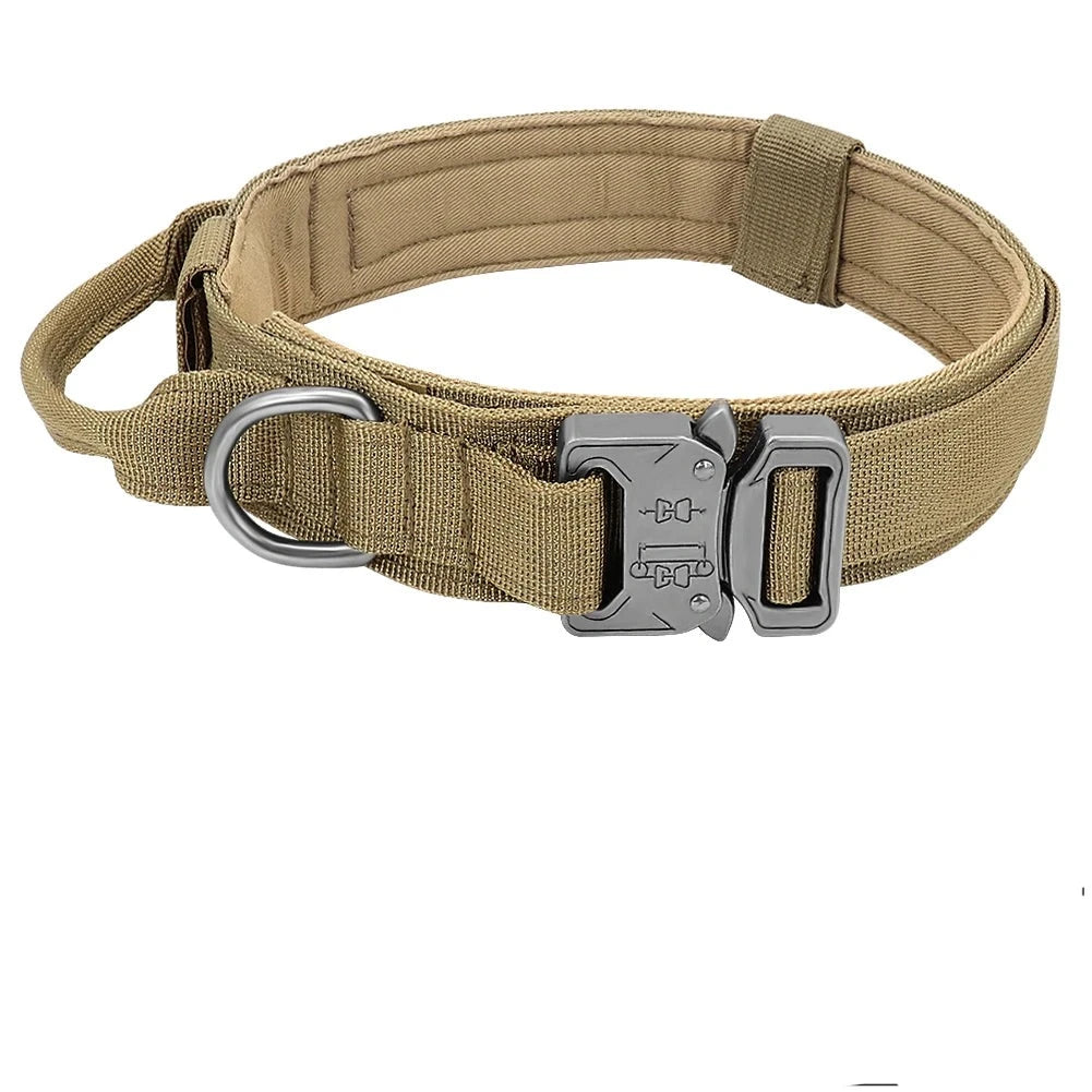 Tactical Adjustable Dog Collar for Police, Military & Security K9 - Heavy Duty Nylon Pet Collar with Quick Release Buckle for Training, Hunting & Outdoor Adventures