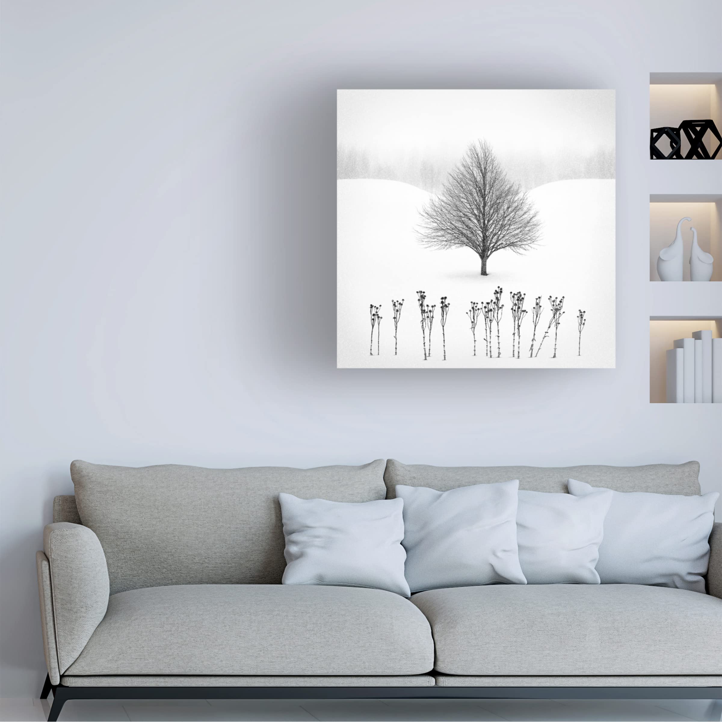 Matt Anderson 'White' Canvas Art Print - Modern Abstract Wall Decor for Living Room, Bedroom & Office - Trademark Fine Art Collection