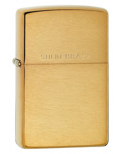 Zippo Brushed Brass Windproof Lighter with Classic Stamped Design - Perfect for Outdoor Adventures, Camping & Everyday Carry