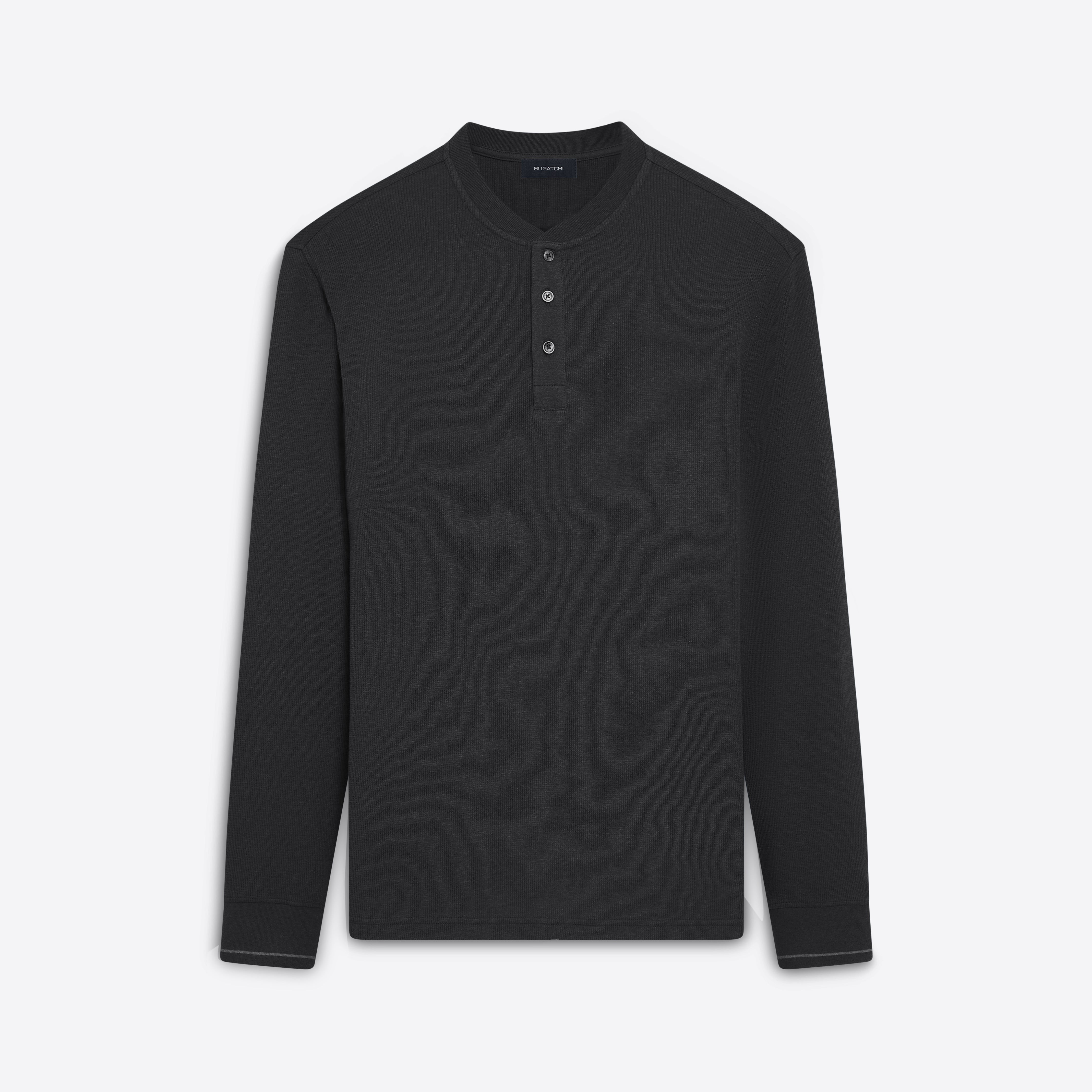 Men's Henley Sweatshirt - Long Sleeve Cotton Pullover for Casual Wear & Outdoor Activities | Perfect for Fall, Winter & Layering