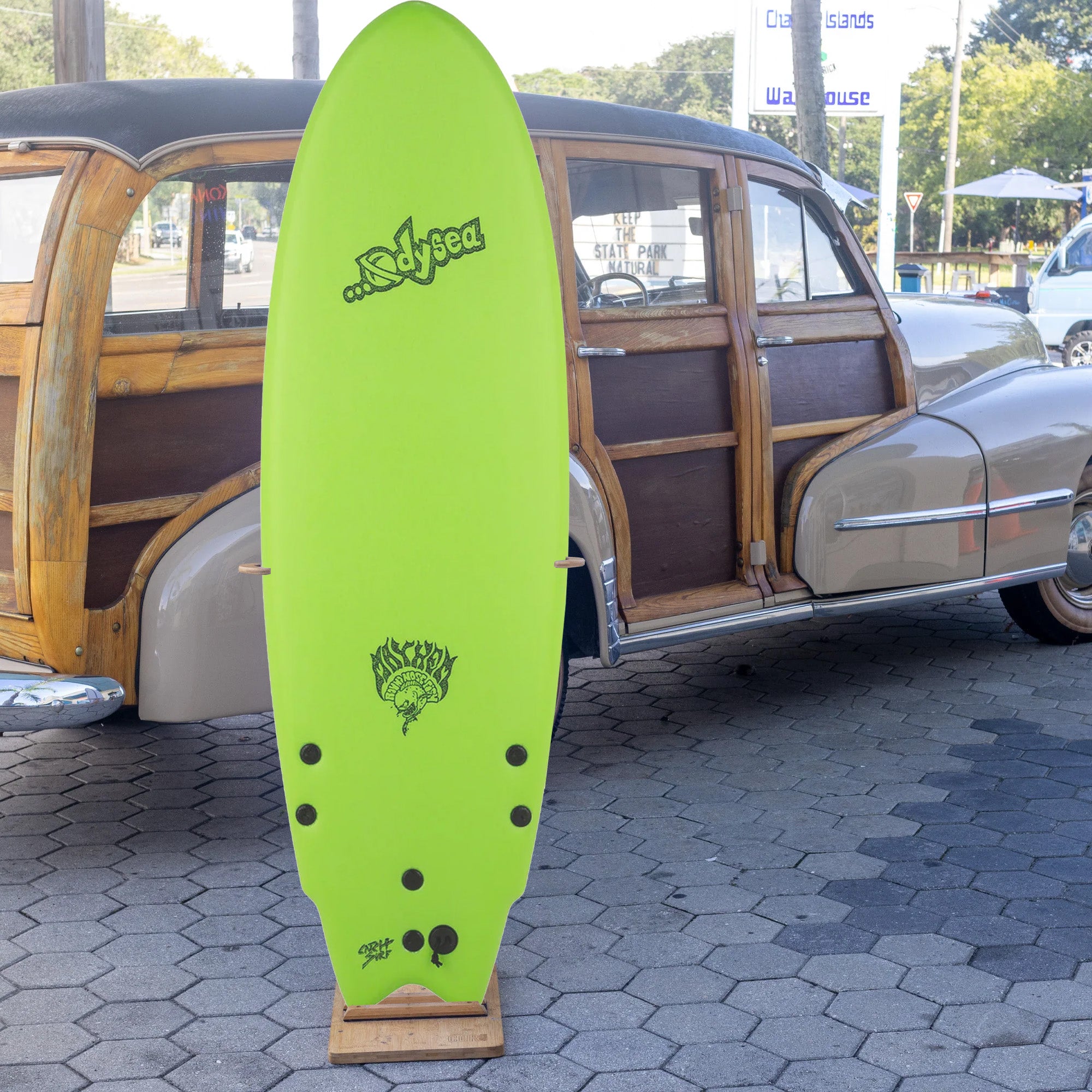 Catch Surf Odysea X Lost RNF 6'5 Soft Top Surfboard - Green - Perfect for Beginners & Intermediate Surfers - Great for Beach Waves & Small Swells