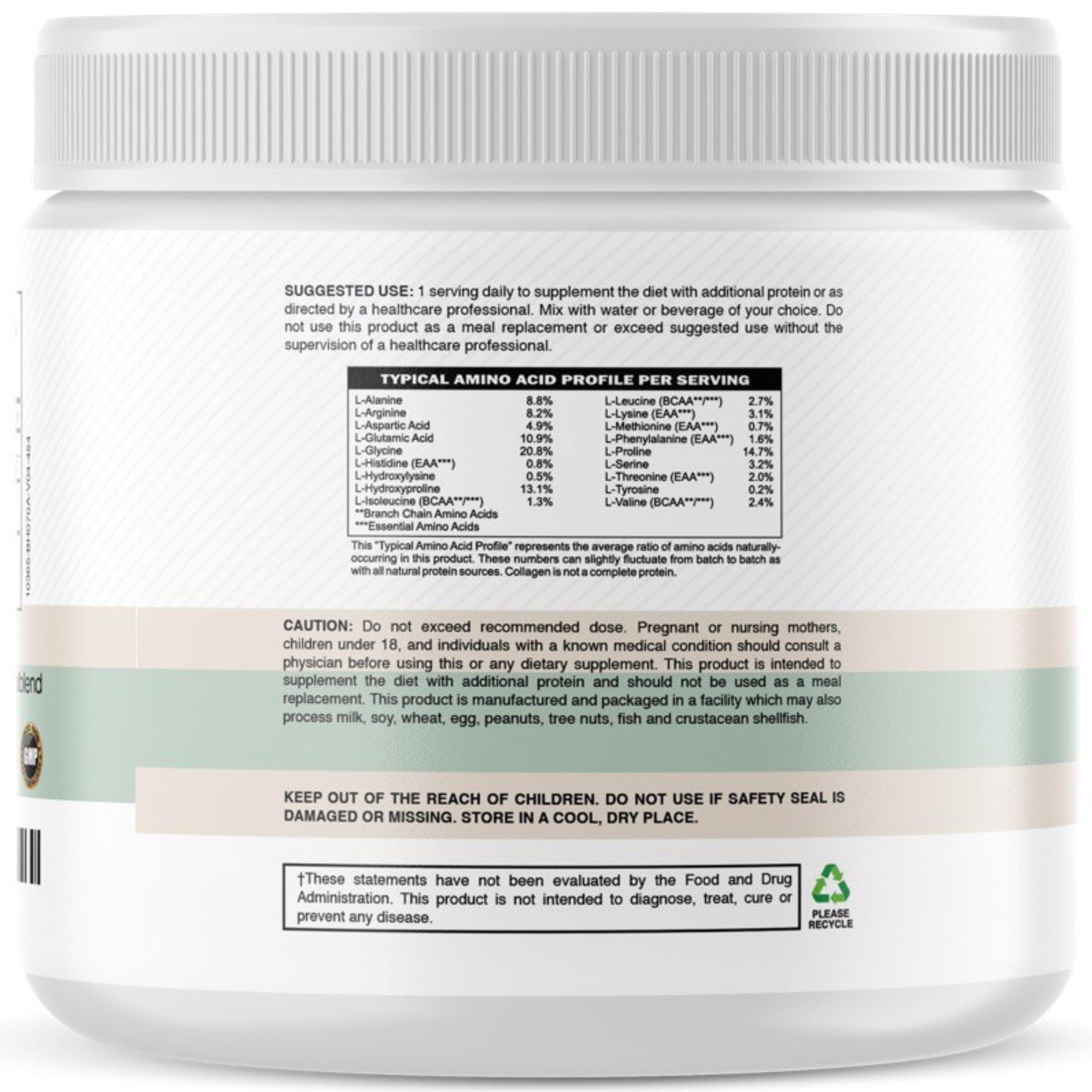 Healblend Hydrolyzed Bovine Collagen Powder - Multi Collagen Peptides Protein Supplement for Hair, Skin & Nail Health - 45 Servings (Perfect for Coffee, Smoothies & Daily Wellness Routine)