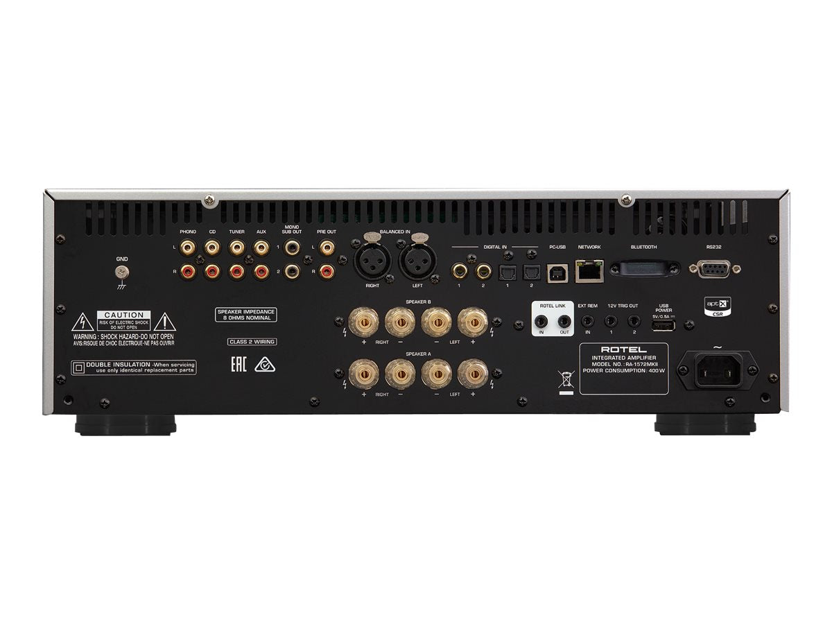 Rotel RA-1572MKII Integrated Stereo Amplifier - High-Fidelity Audio for Home Theater & Music Listening | Perfect for Audiophiles & Hi-Fi Enthusiasts