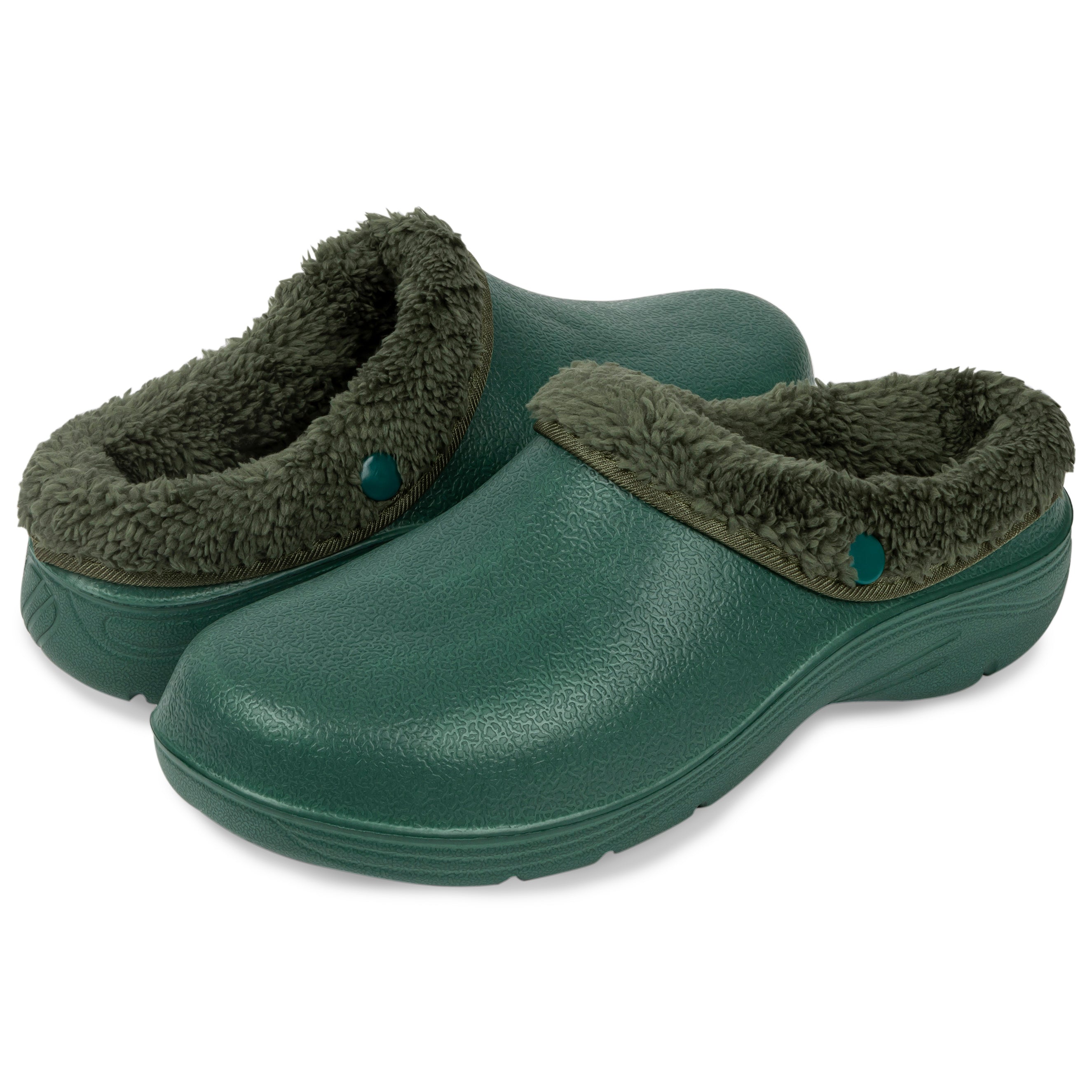 Men's Thermal Fleece Lined Garden Clogs - Warm Winter Outdoor Shoes for Gardening, Yard Work & Home Use