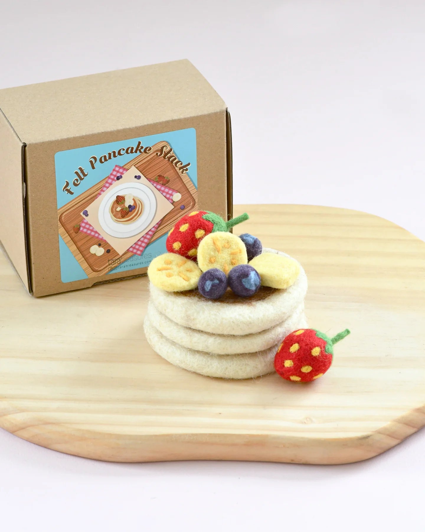Pancake Stack Set - Felt Play Food for Kids - Pretend Play Kitchen Toys for Toddlers & Preschoolers - Perfect for Imaginative Play & Learning