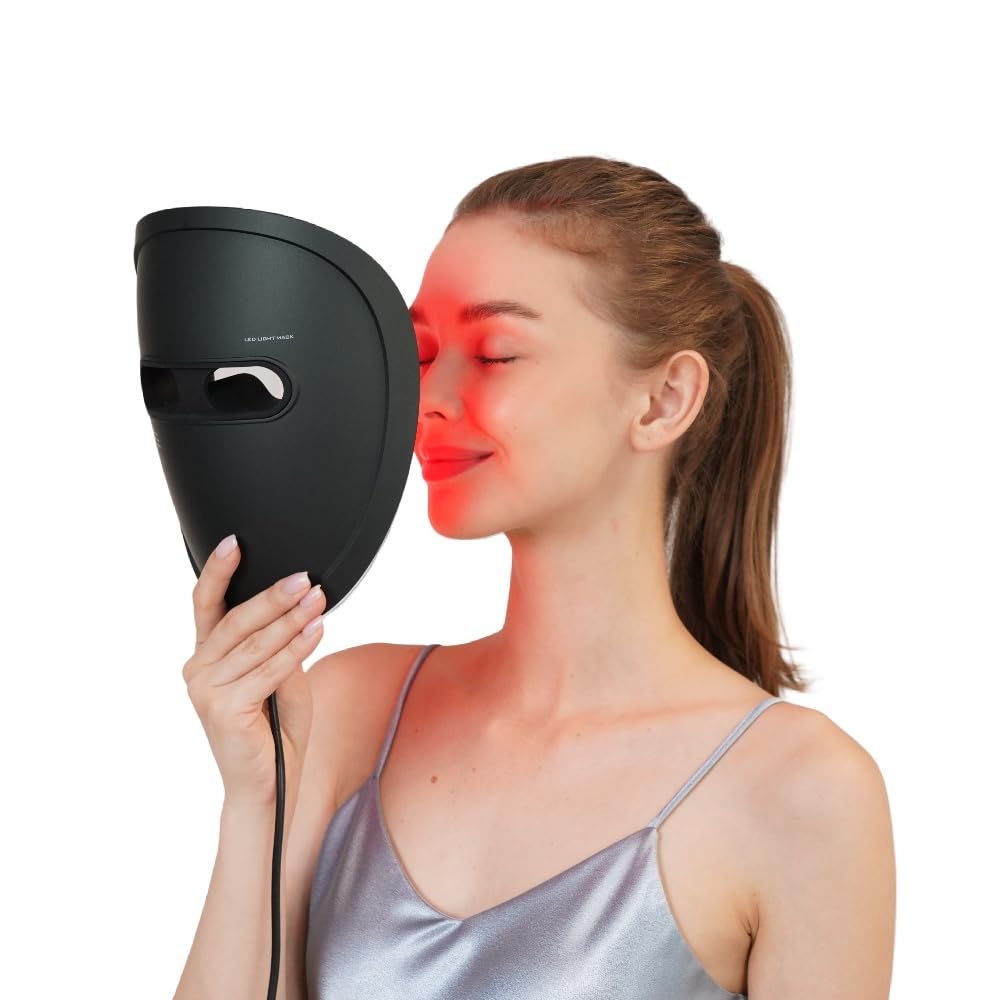 7-Color LED Photon Light Therapy Facial Mask for Anti-Aging & Acne Treatment - At-Home Skincare Device for Glowing Skin (Perfect for Spa Nights & Self-Care Routines)