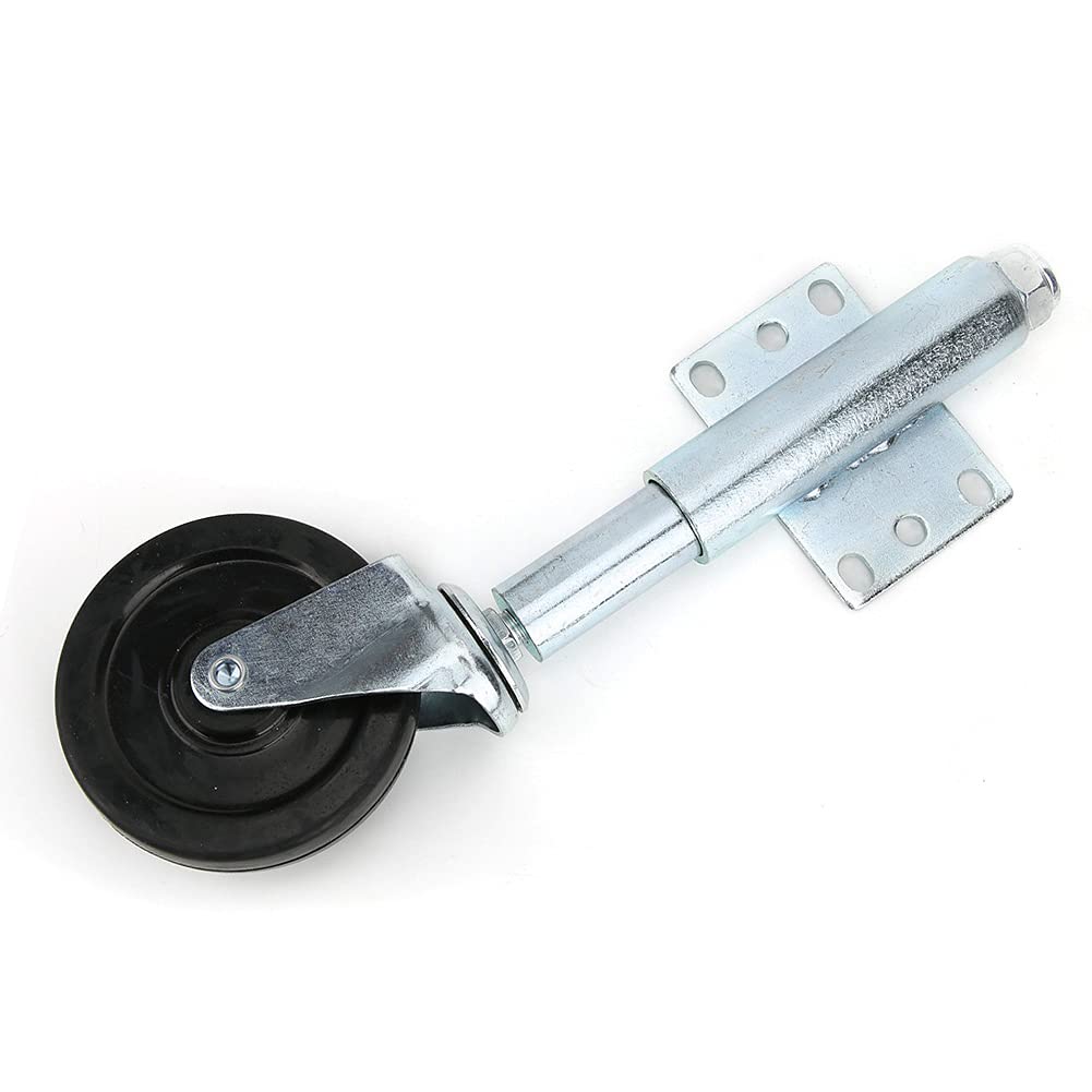 4 Inch Universal Spring Loaded Rubber Casters - Heavy Duty Spring Wheel for Furniture, Carts, and Doors - Smooth Rolling & Durable for Home, Office, and Workshop Use
